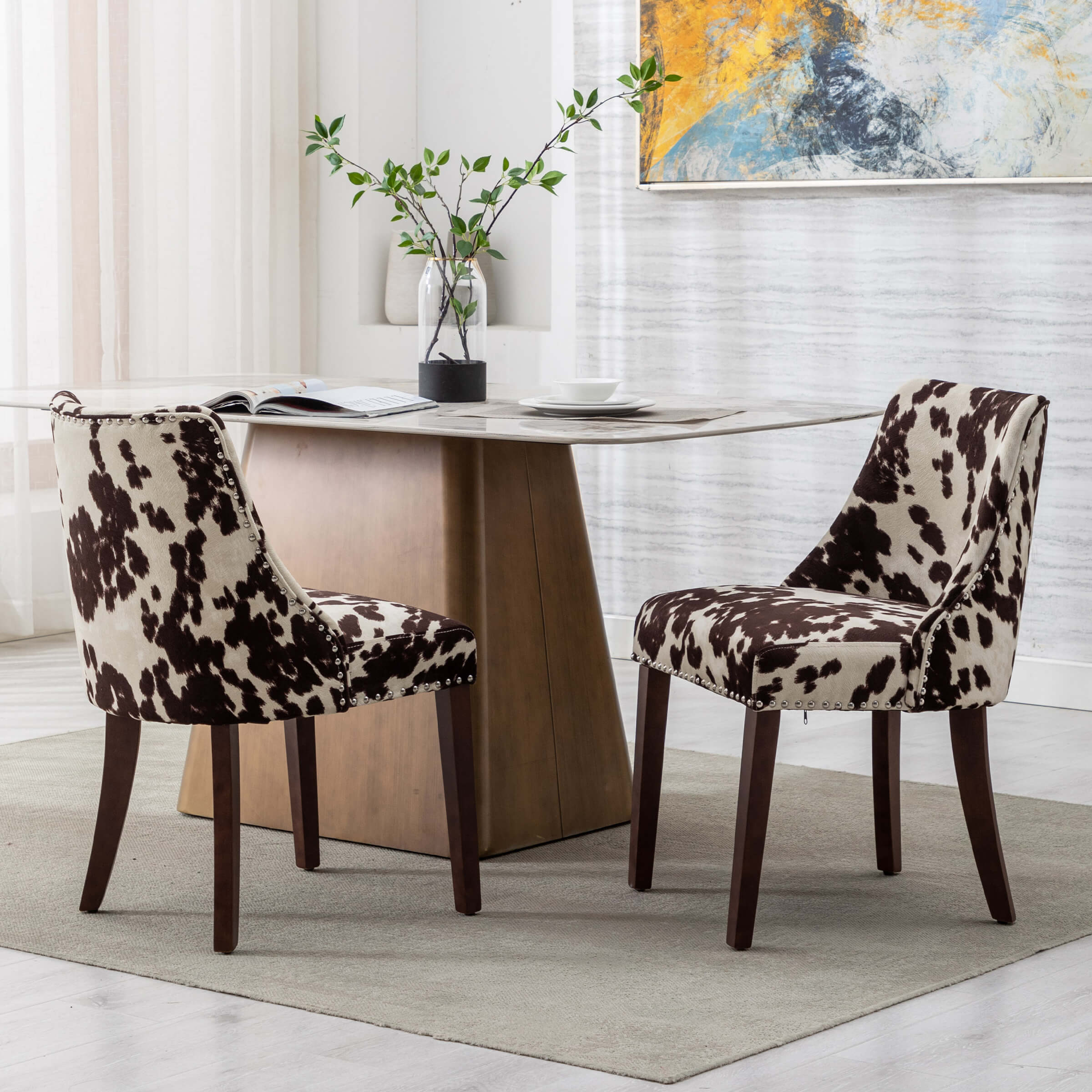 Mid Century Modern Dining Chairs Set of 2 - 6028 - Image 9