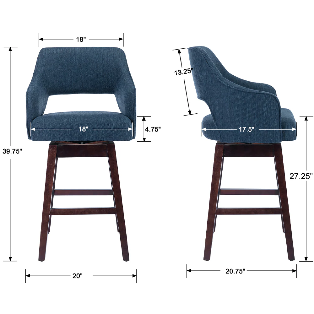 27"H Open Back Swivel Counter Stools - 6550CS - Image 15
