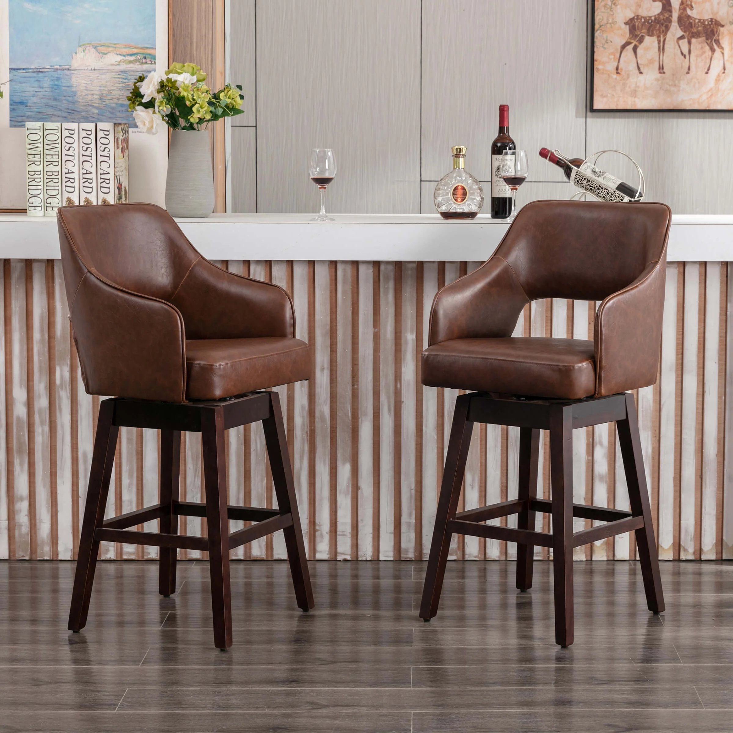 27"H Open Back Swivel Counter Stools - 6550CS - Image 18