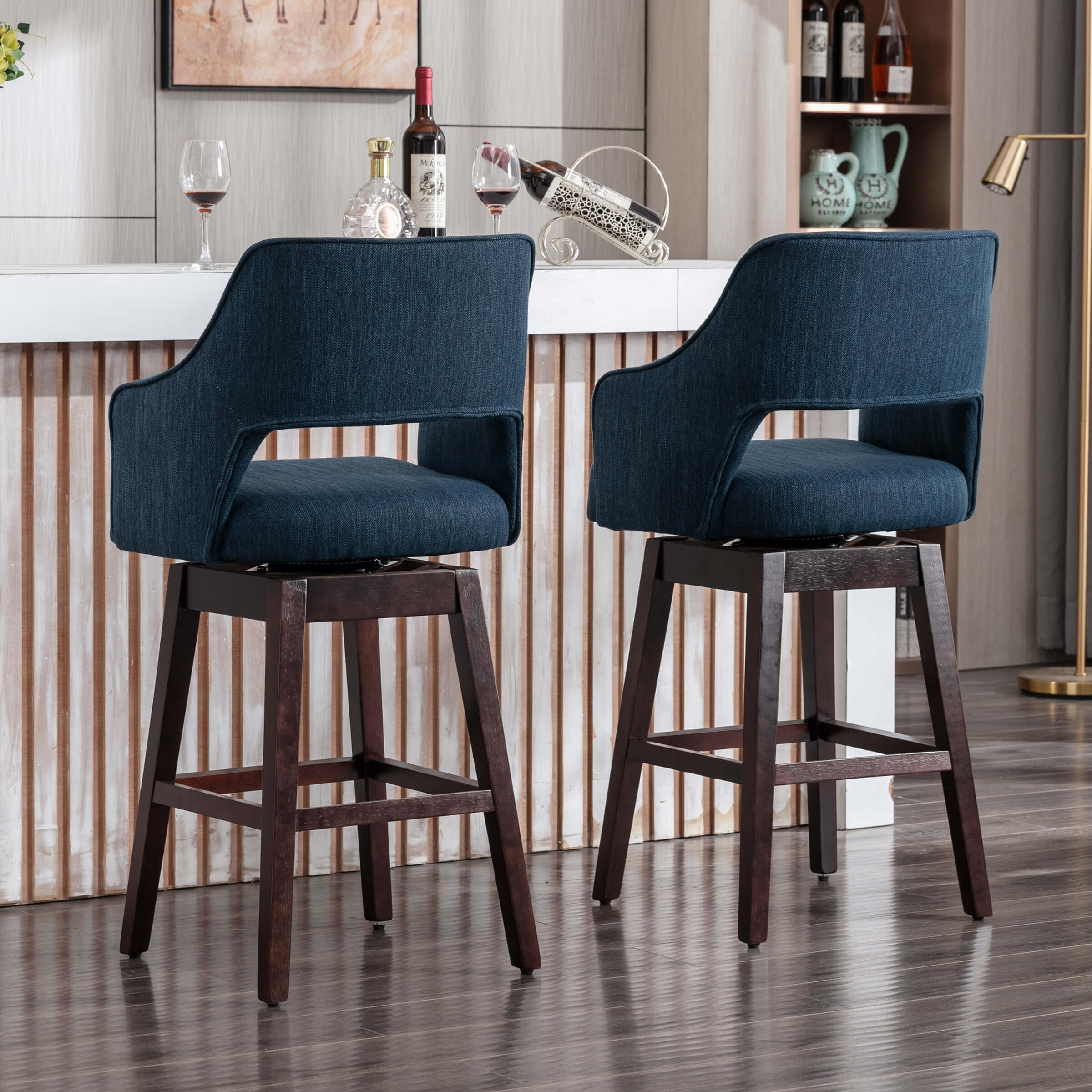 27"H Open Back Swivel Counter Stools - 6550CS - Image 9