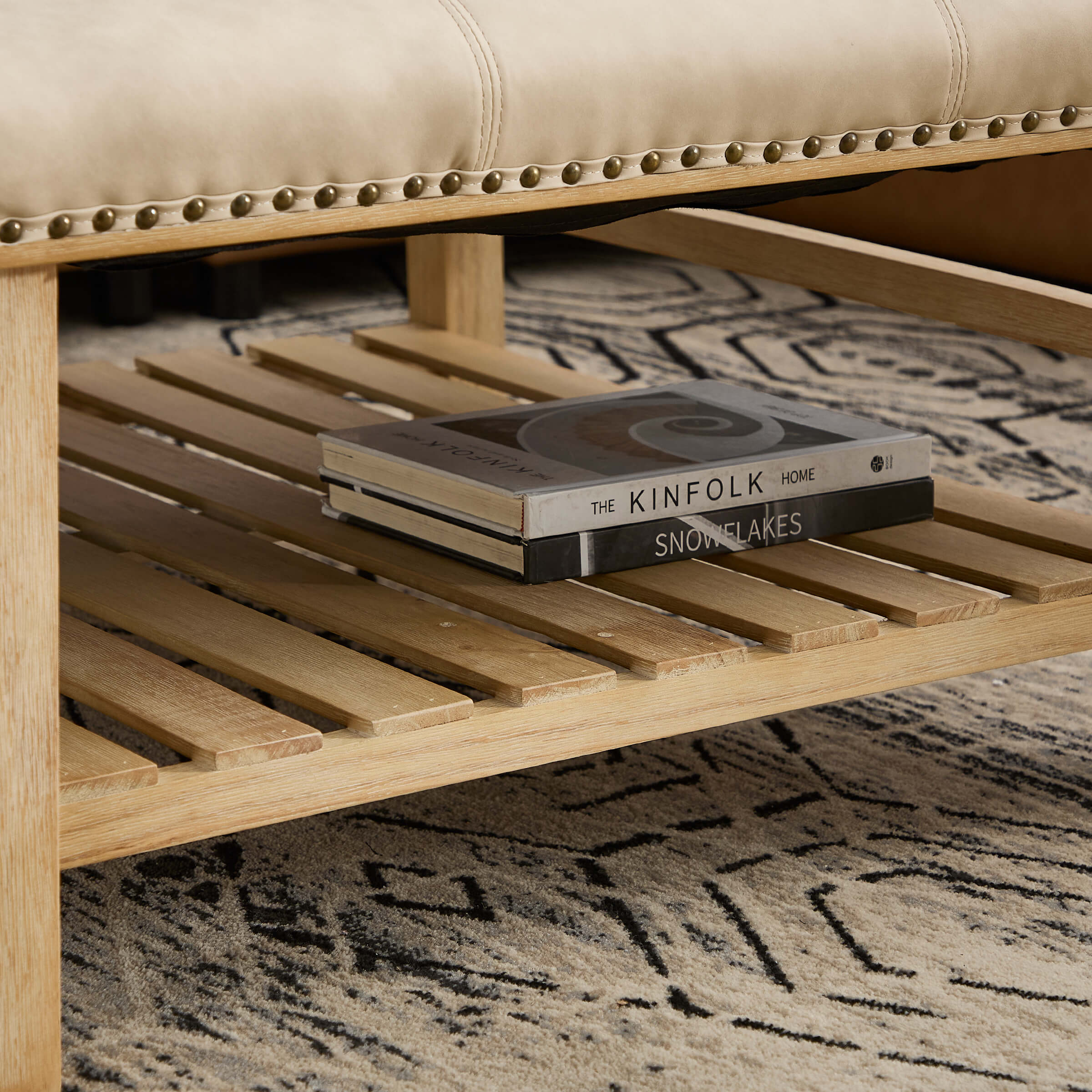 Rivet-Trimmed Storage Coffee Table - 2204CT - Image 11