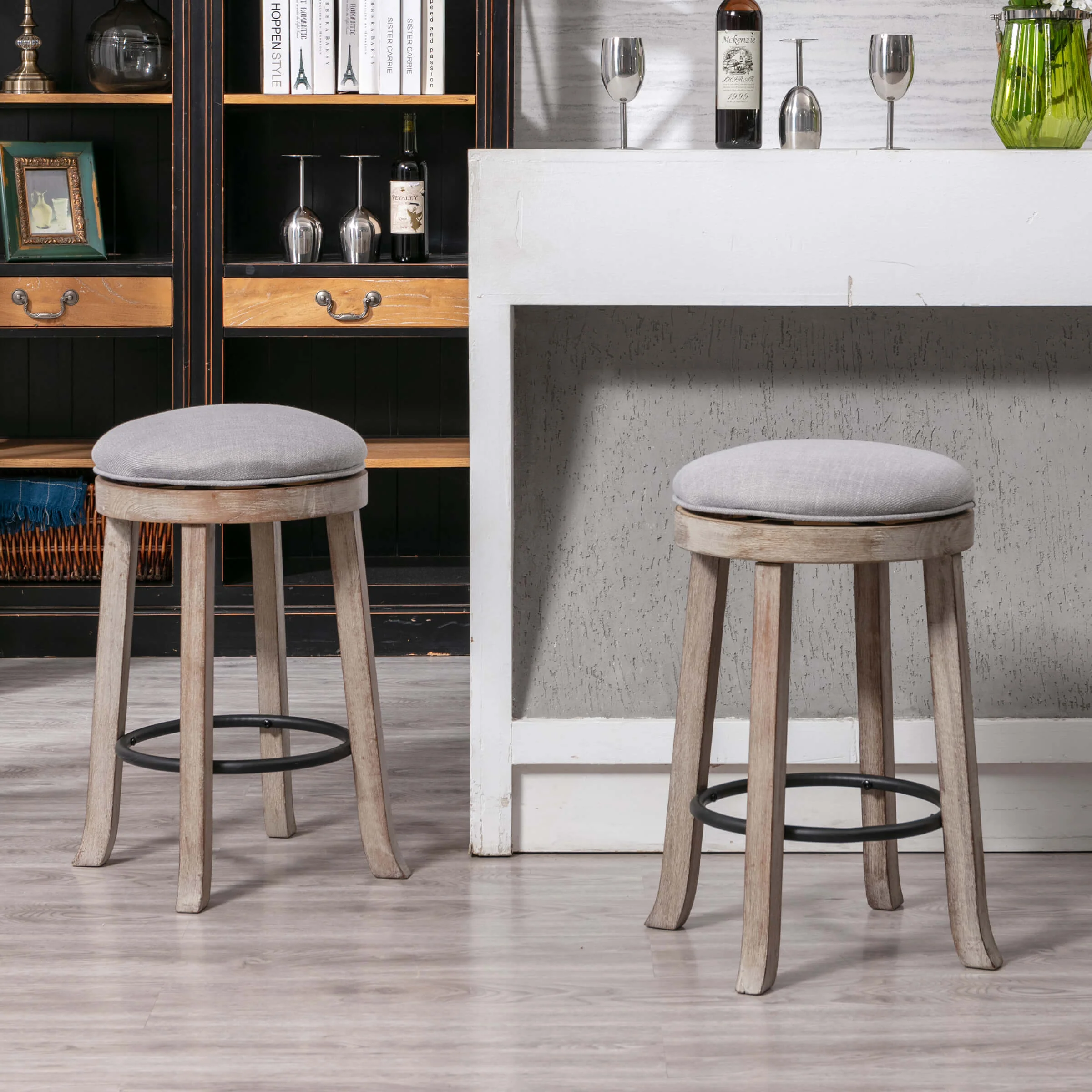 26"H Backless Swivel Counter Stools Set of 2 - 5653CS - Image 8