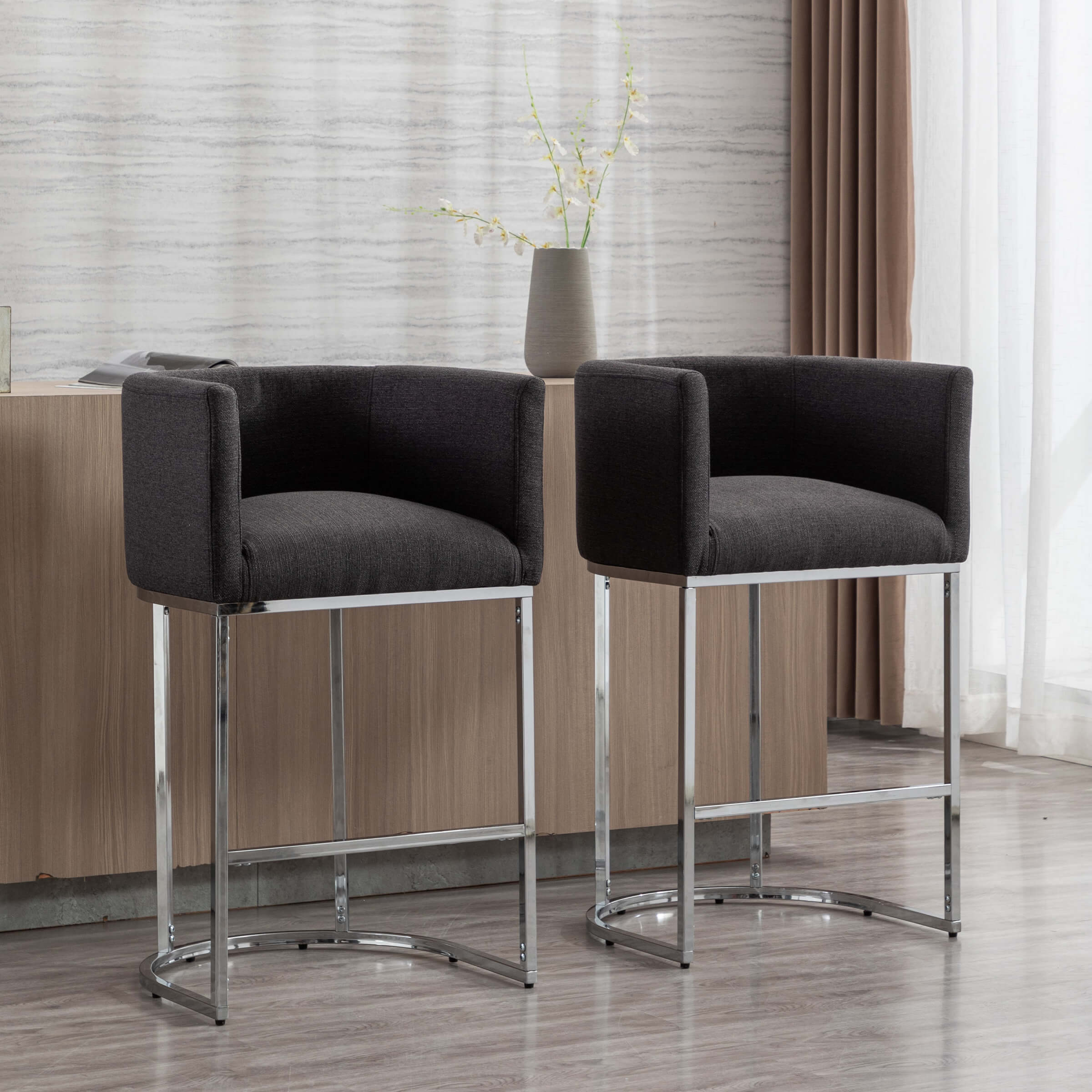 24"H-32"H Metal Frame Counter Stool 1 PCS - 5690 - Image 104