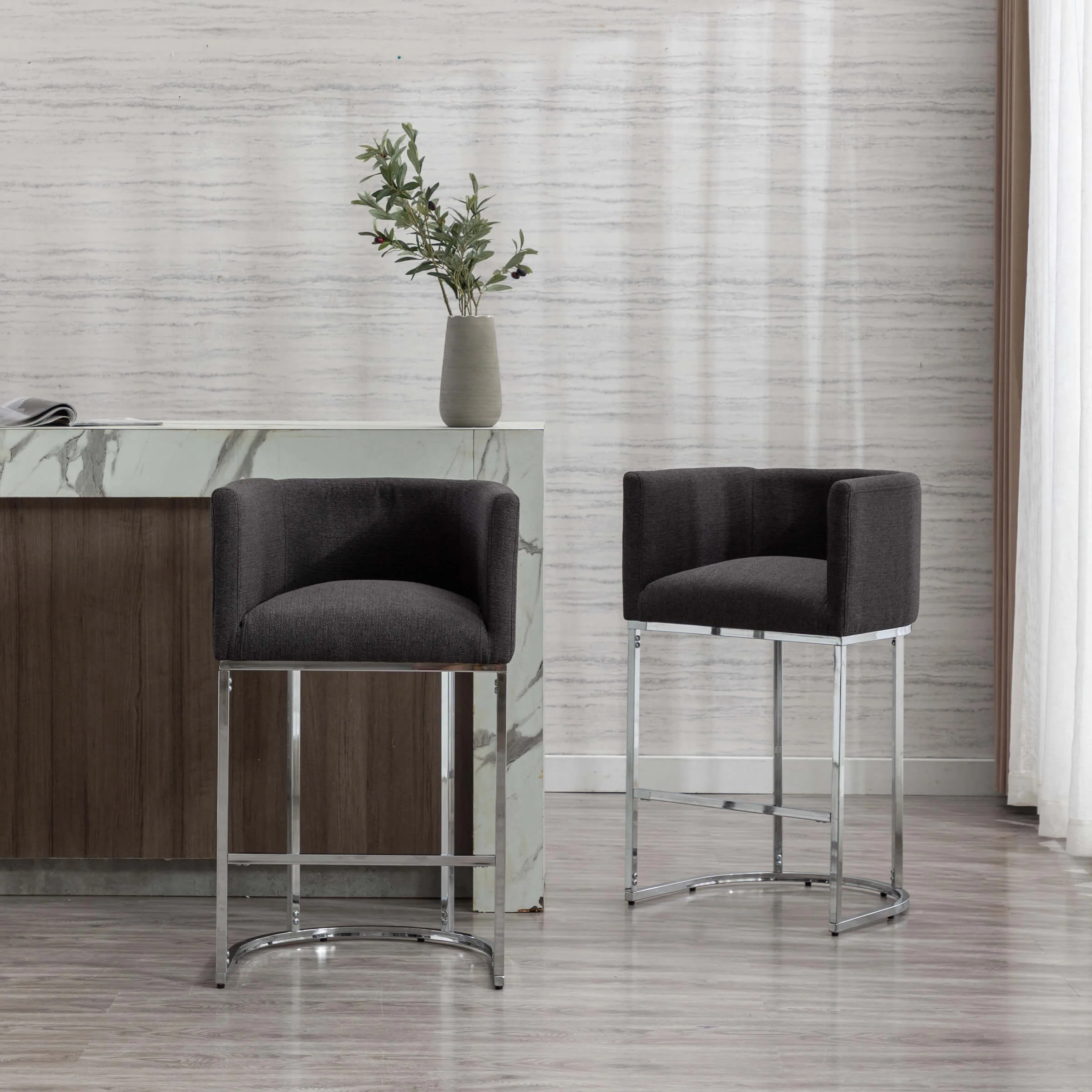 24"H-32"H Metal Frame Counter Stool 1 PCS - 5690 - Image 105