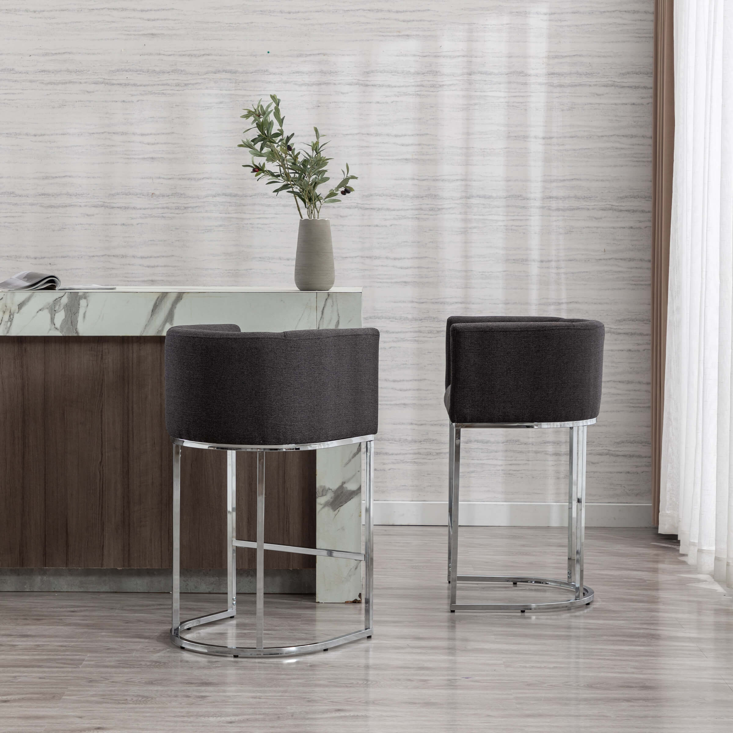 24"H-32"H Metal Frame Counter Stool 1 PCS - 5690 - Image 106