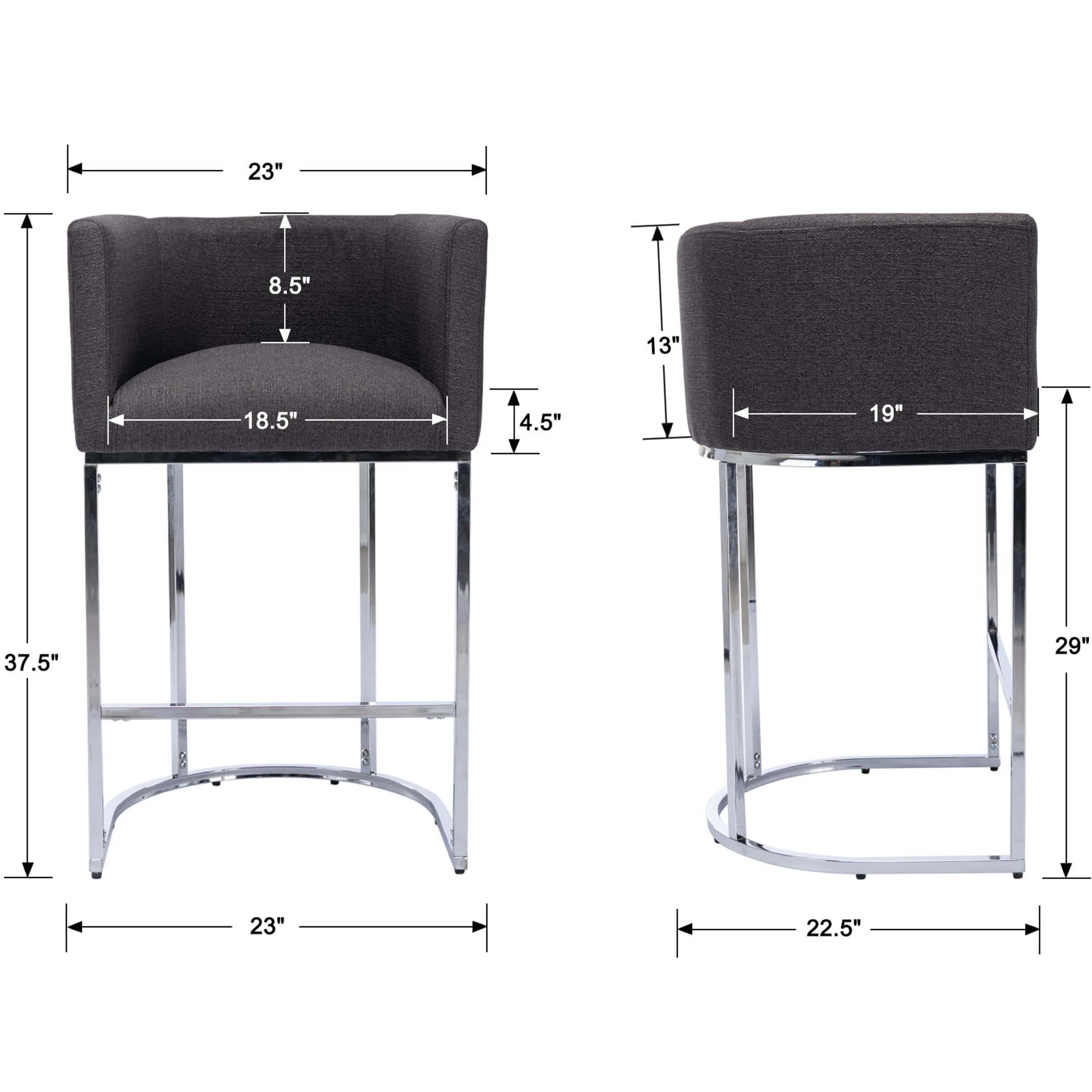 24"H-32"H Metal Frame Counter Stool 1 PCS - 5690 - Image 107