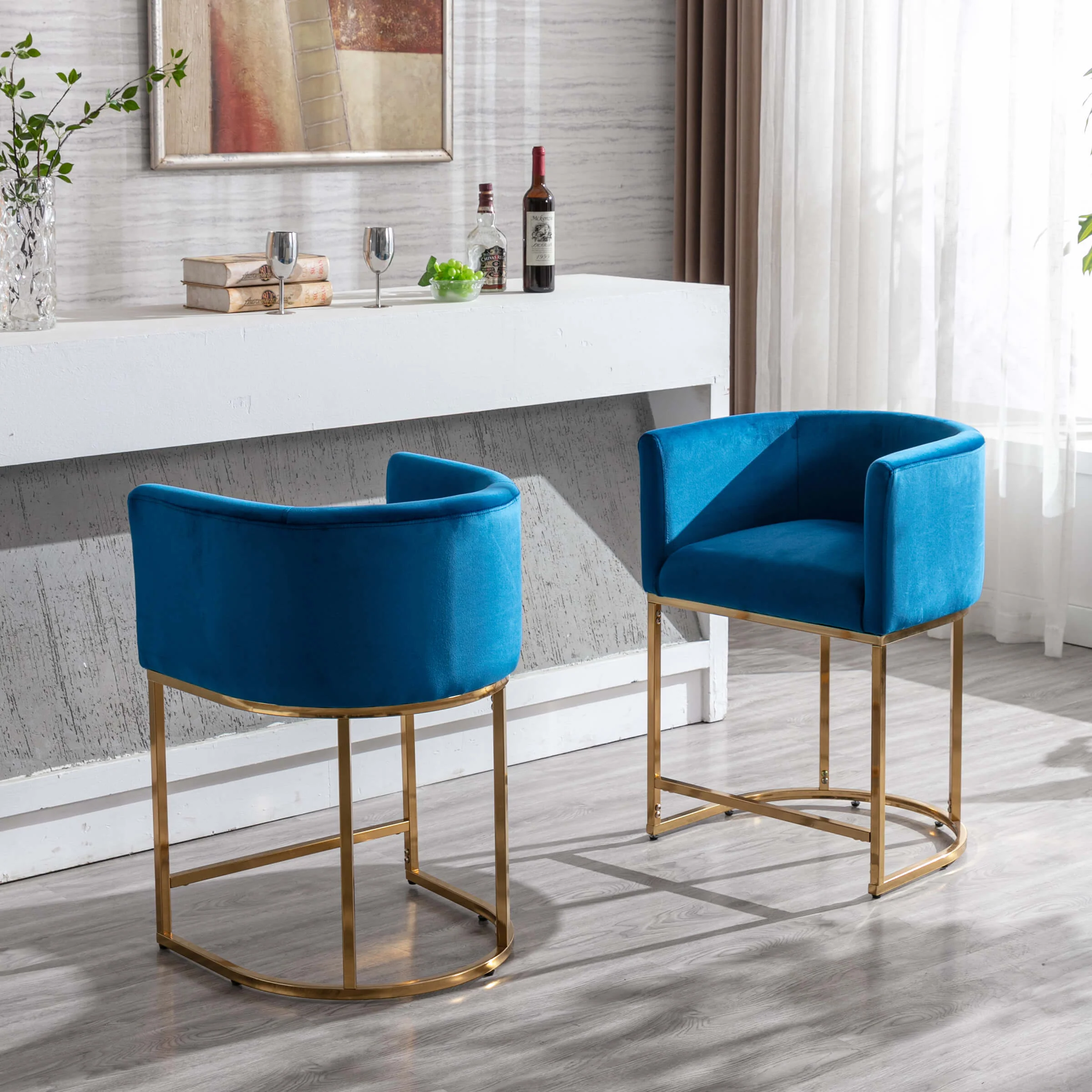 24"H-32"H Metal Frame Counter Stool 1 PCS - 5690 - Image 11