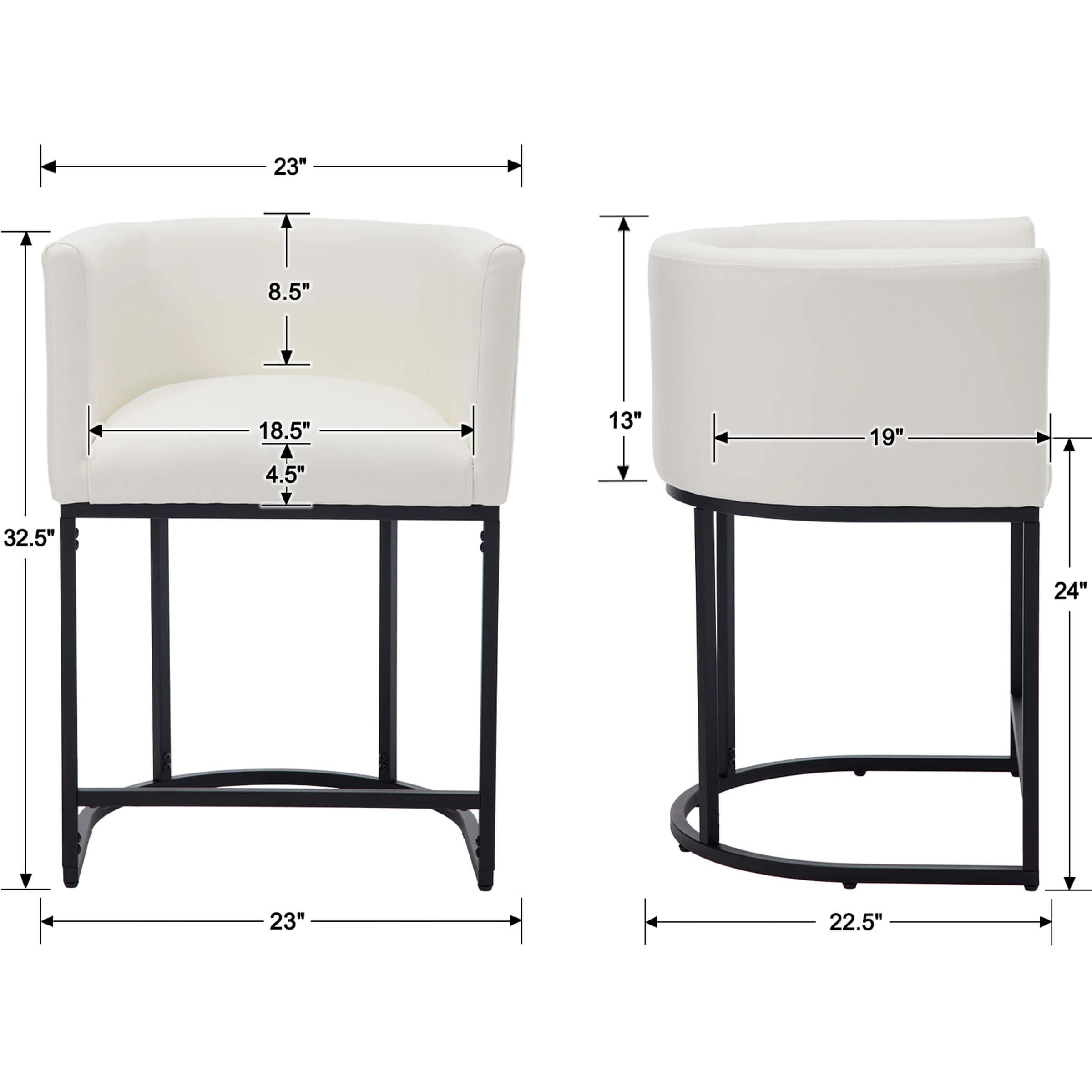 24"H-32"H Metal Frame Counter Stool 1 PCS - 5690 - Image 115