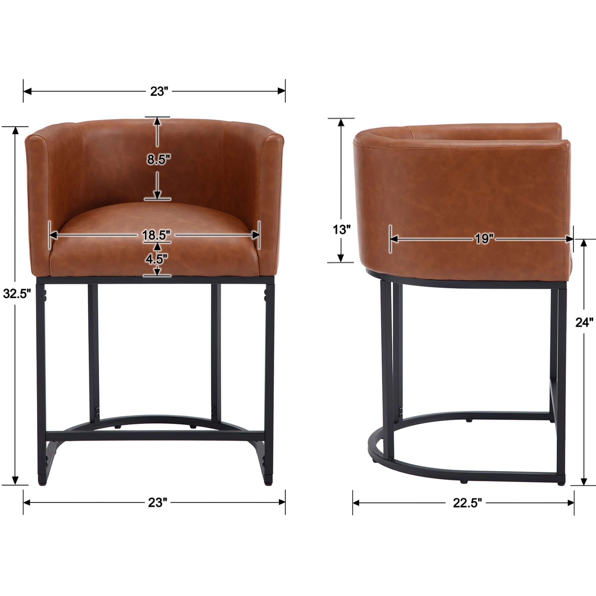 24"H-32"H Metal Frame Counter Stool 1 PCS - 5690 - Image 124
