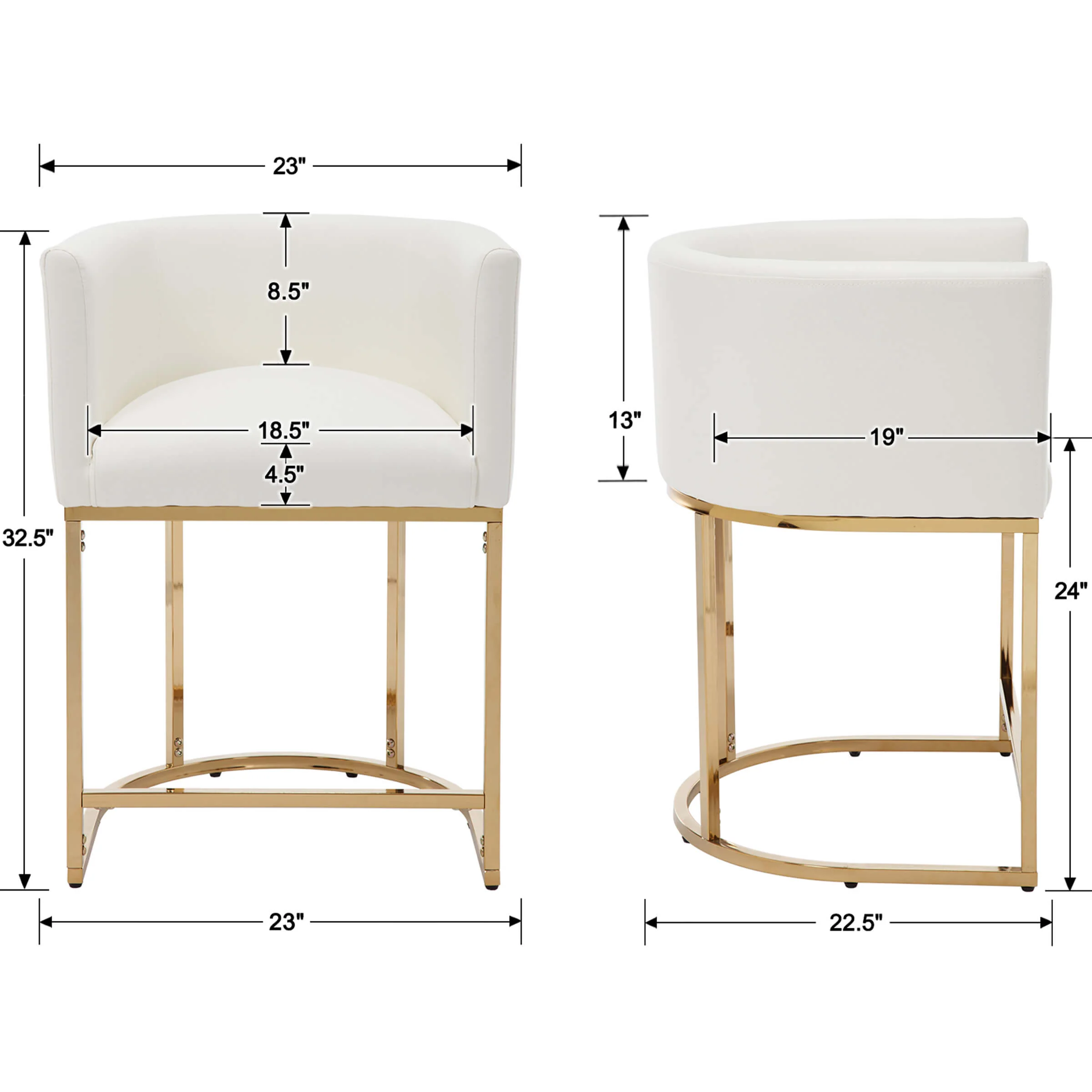 24"H-32"H Metal Frame Counter Stool 1 PCS - 5690 - Image 132