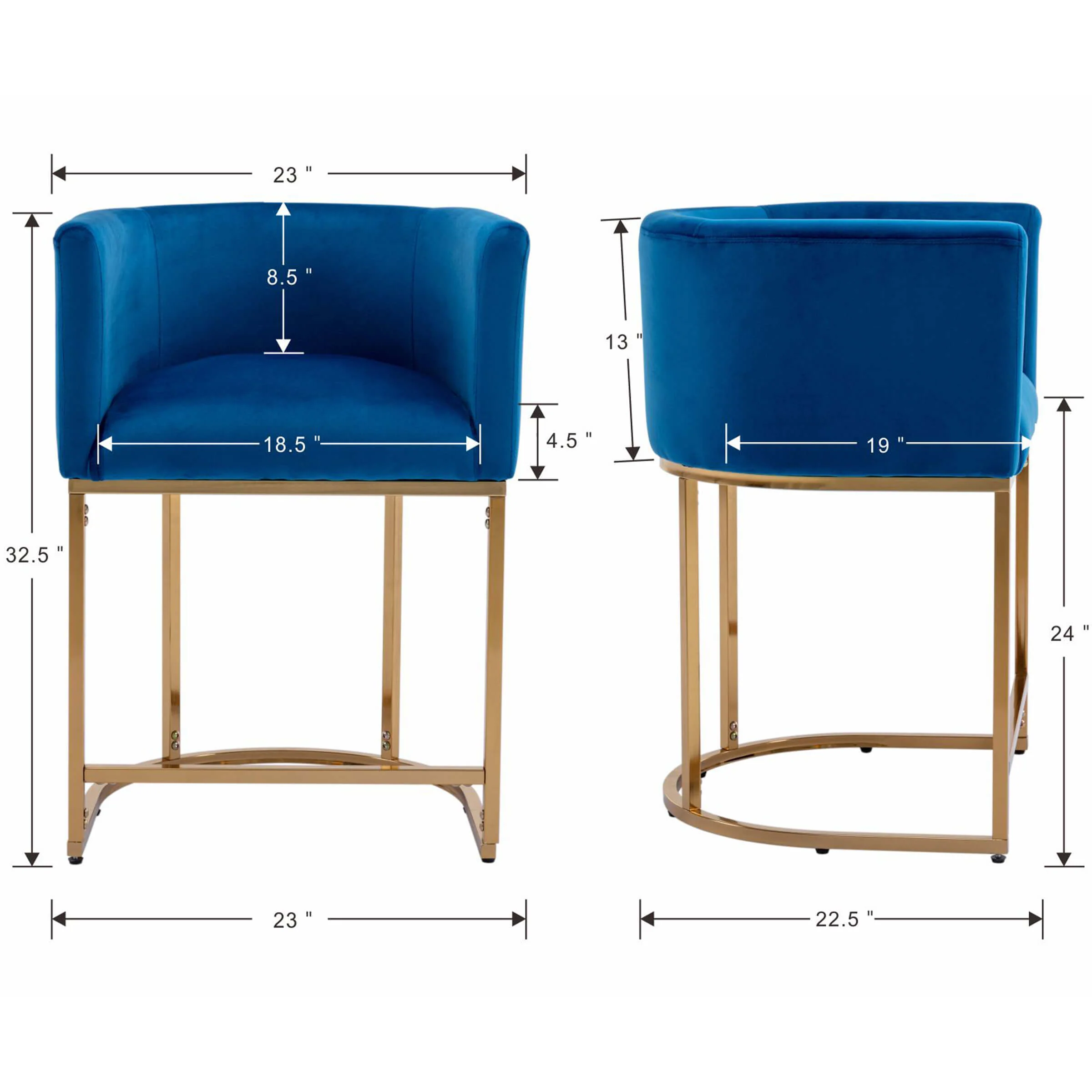 24"H-32"H Metal Frame Counter Stool 1 PCS - 5690 - Image 16