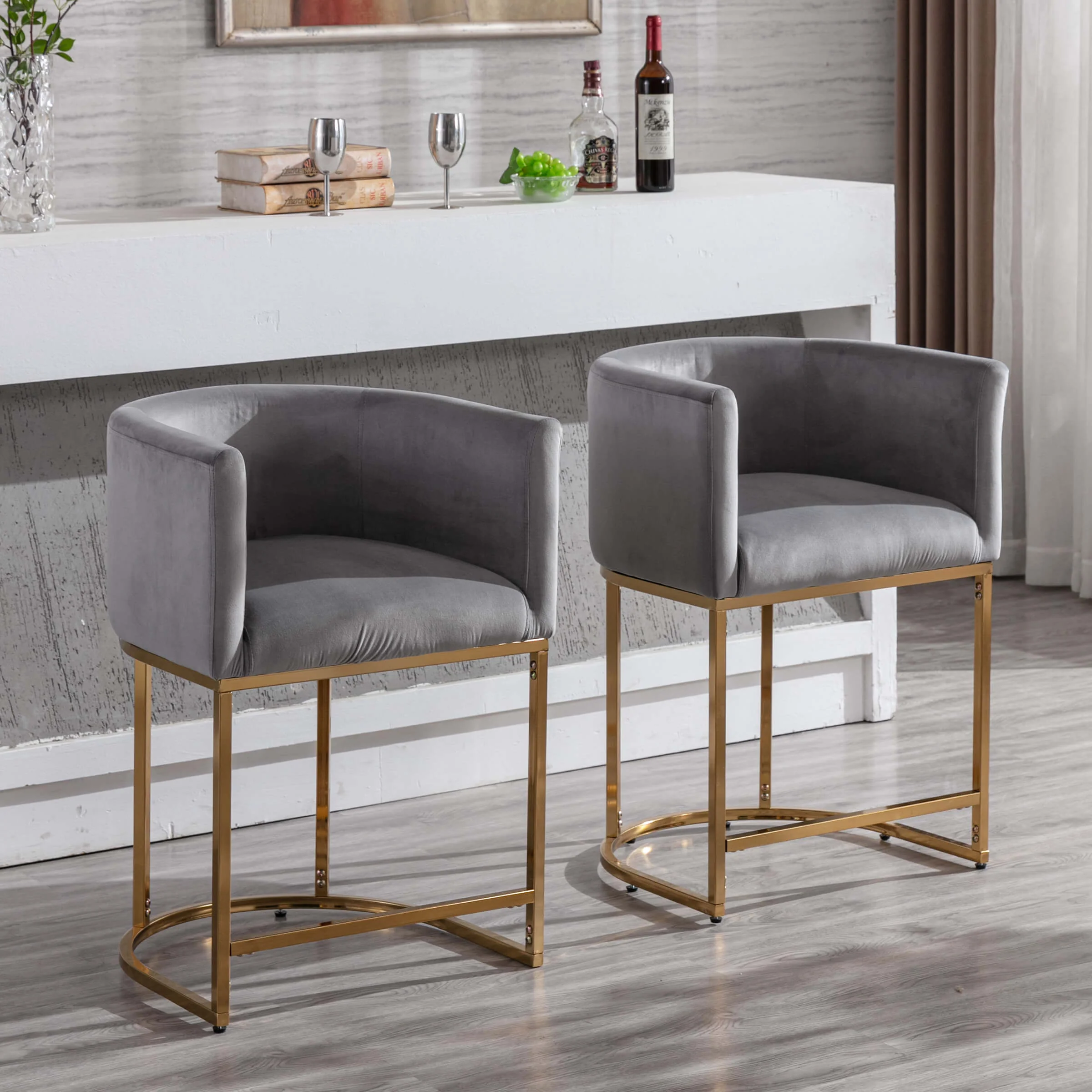 24"H-32"H Metal Frame Counter Stool 1 PCS - 5690 - Image 18