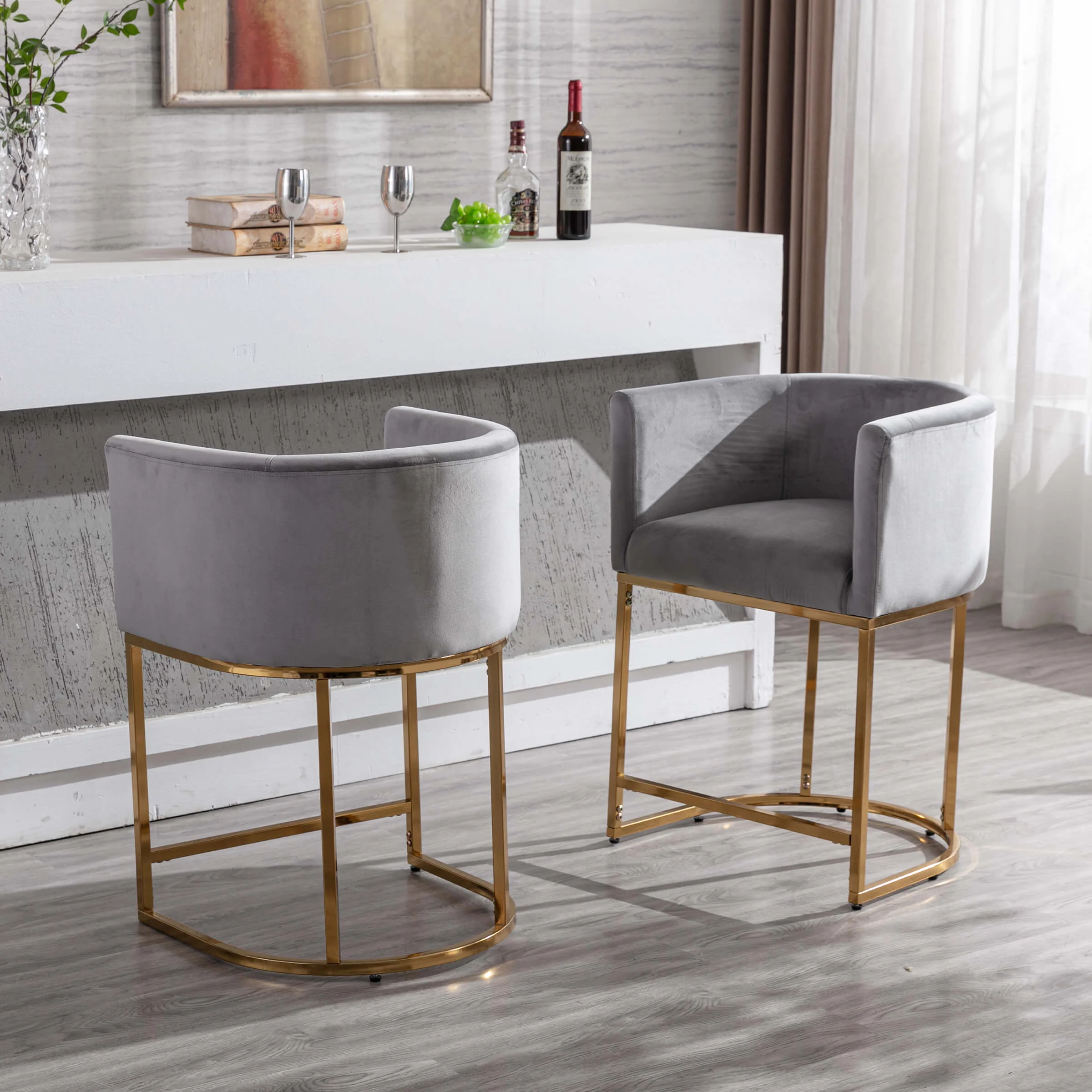 24"H-32"H Metal Frame Counter Stool 1 PCS - 5690 - Image 19