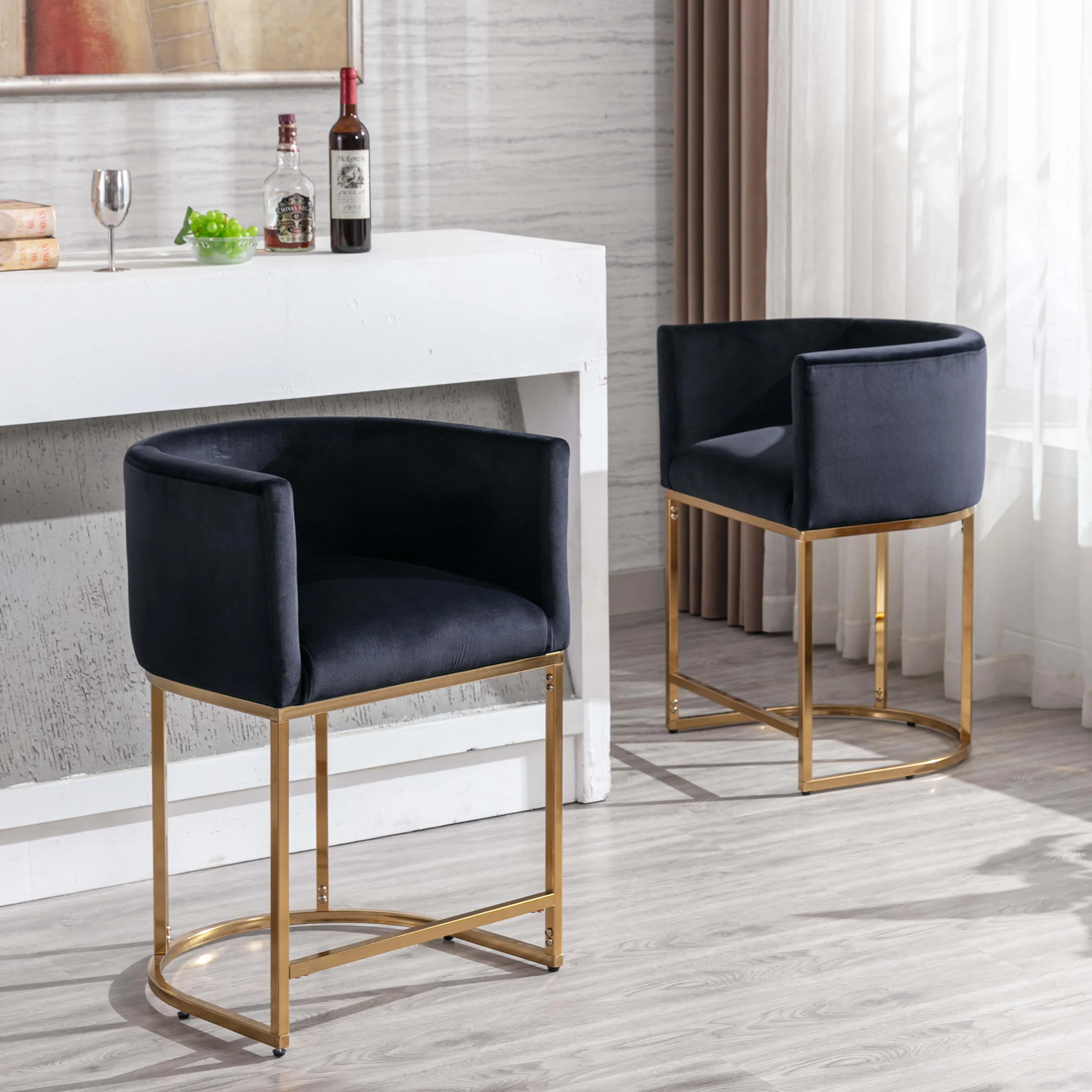 24"H-32"H Metal Frame Counter Stool 1 PCS - 5690 - Image 27
