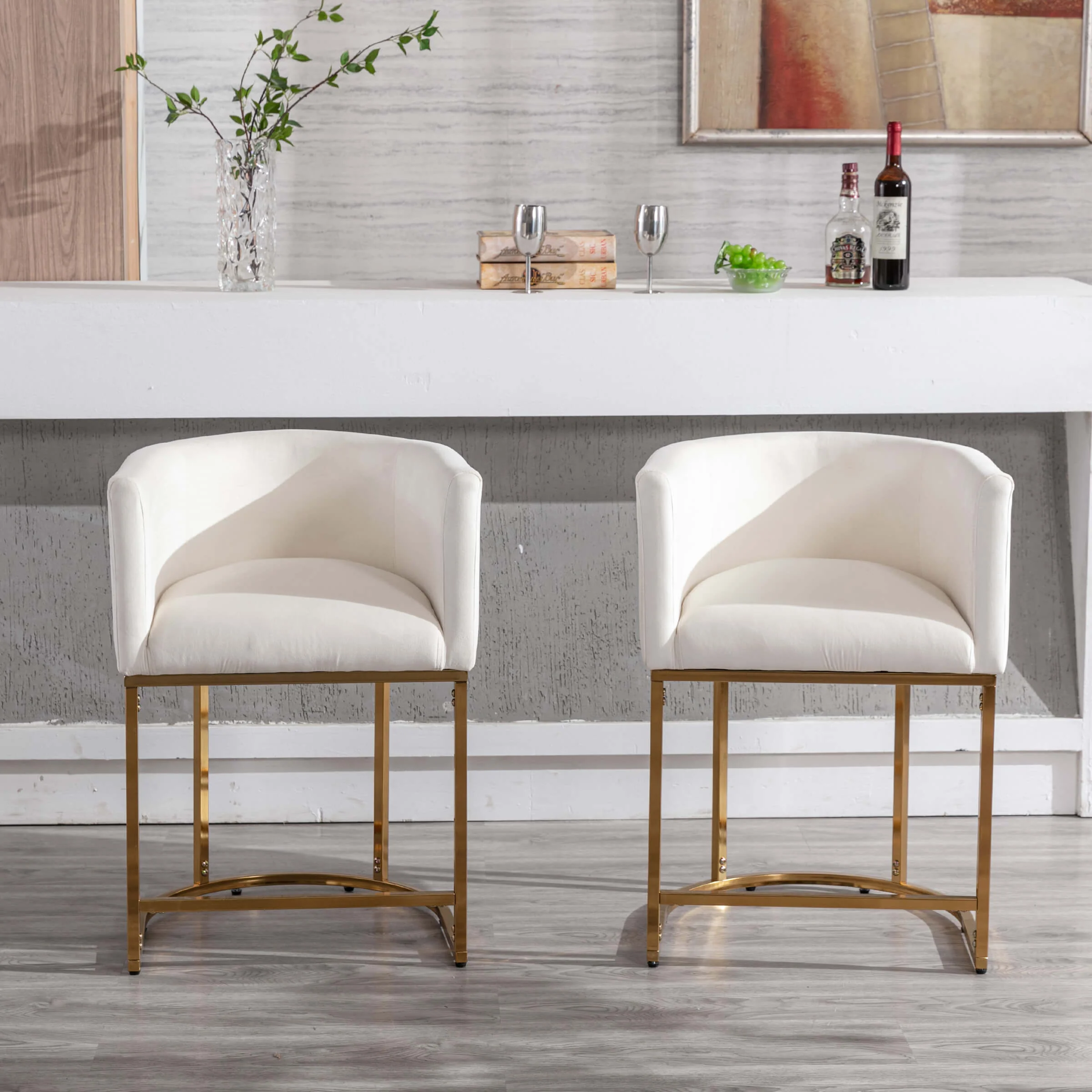 24"H-32"H Metal Frame Counter Stool 1 PCS - 5690 - Image 3