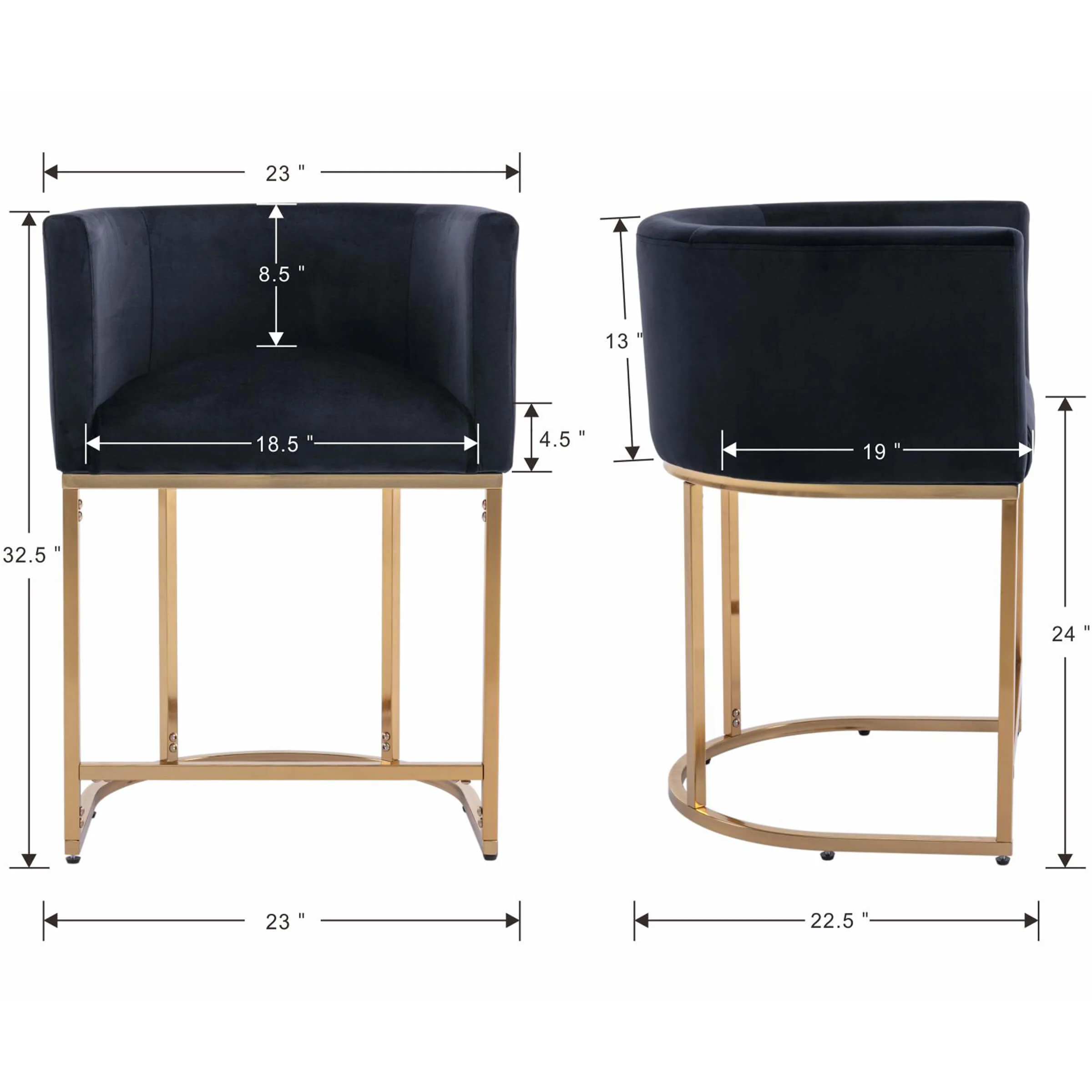 24"H-32"H Metal Frame Counter Stool 1 PCS - 5690 - Image 32