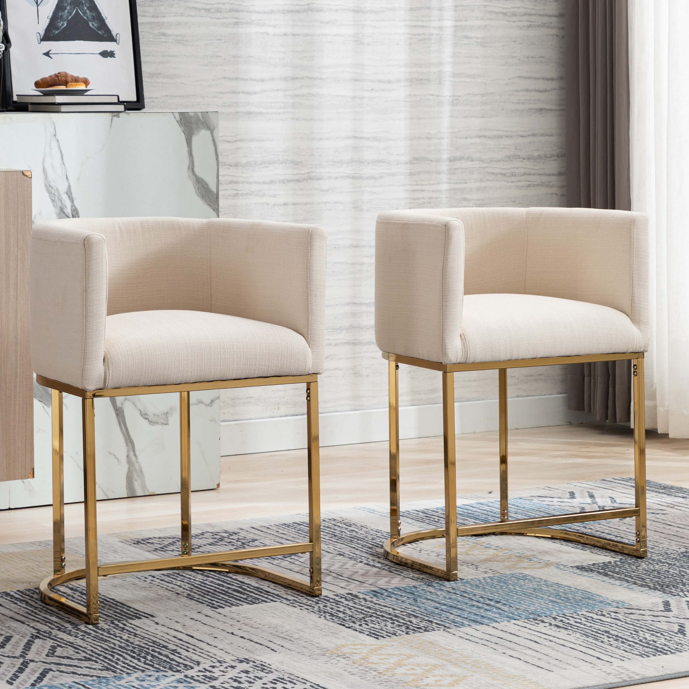 24"H-32"H Metal Frame Counter Stool 1 PCS - 5690 - Image 34