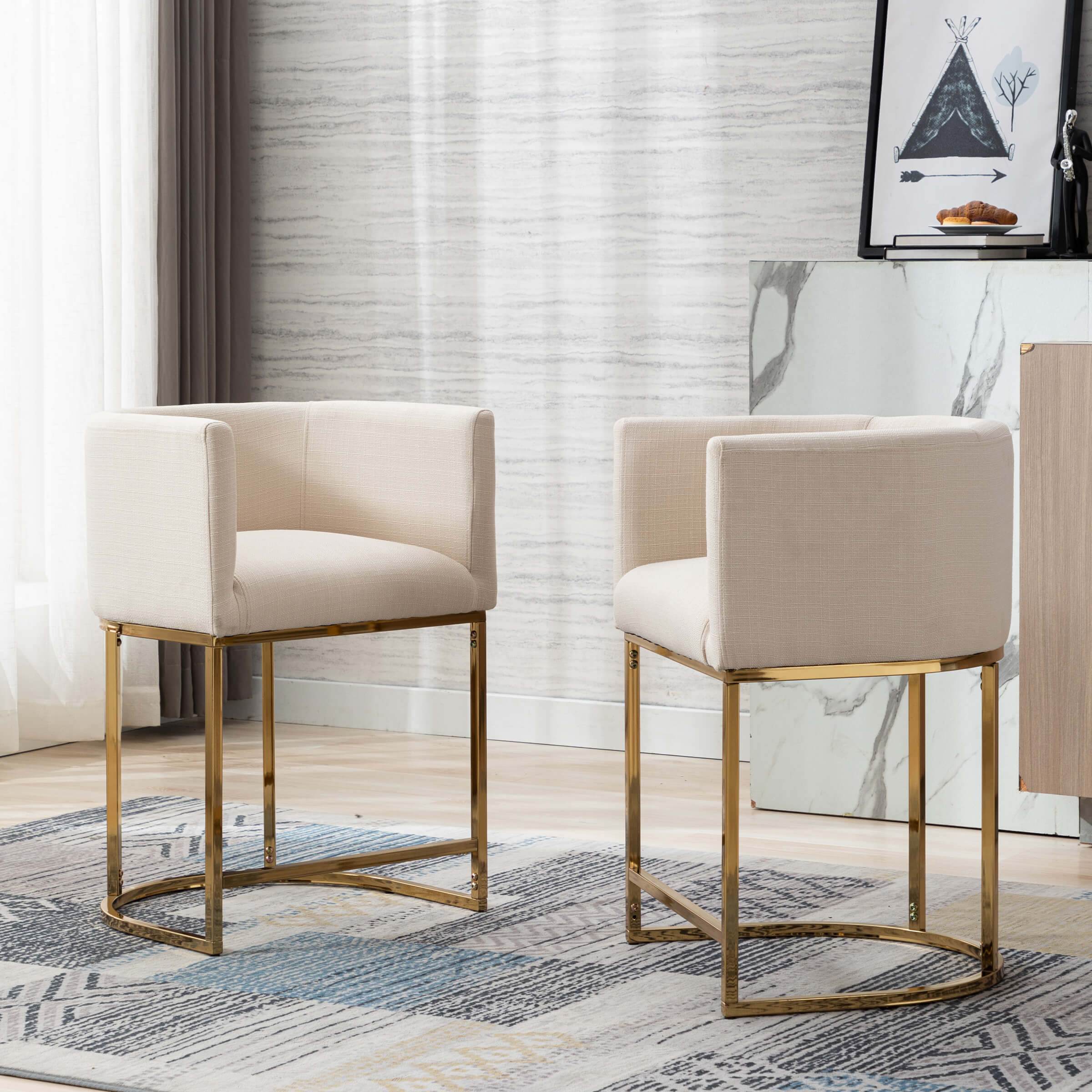 24"H-32"H Metal Frame Counter Stool 1 PCS - 5690 - Image 35