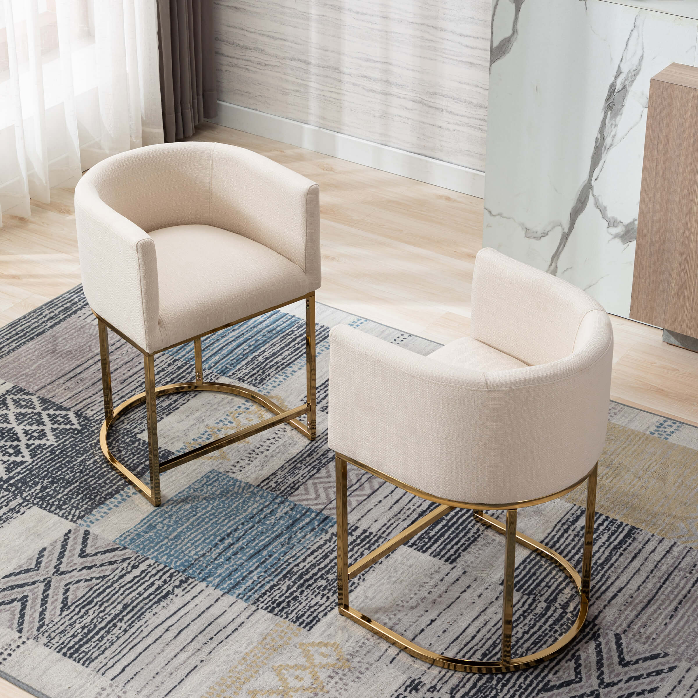 24"H-32"H Metal Frame Counter Stool 1 PCS - 5690 - Image 36