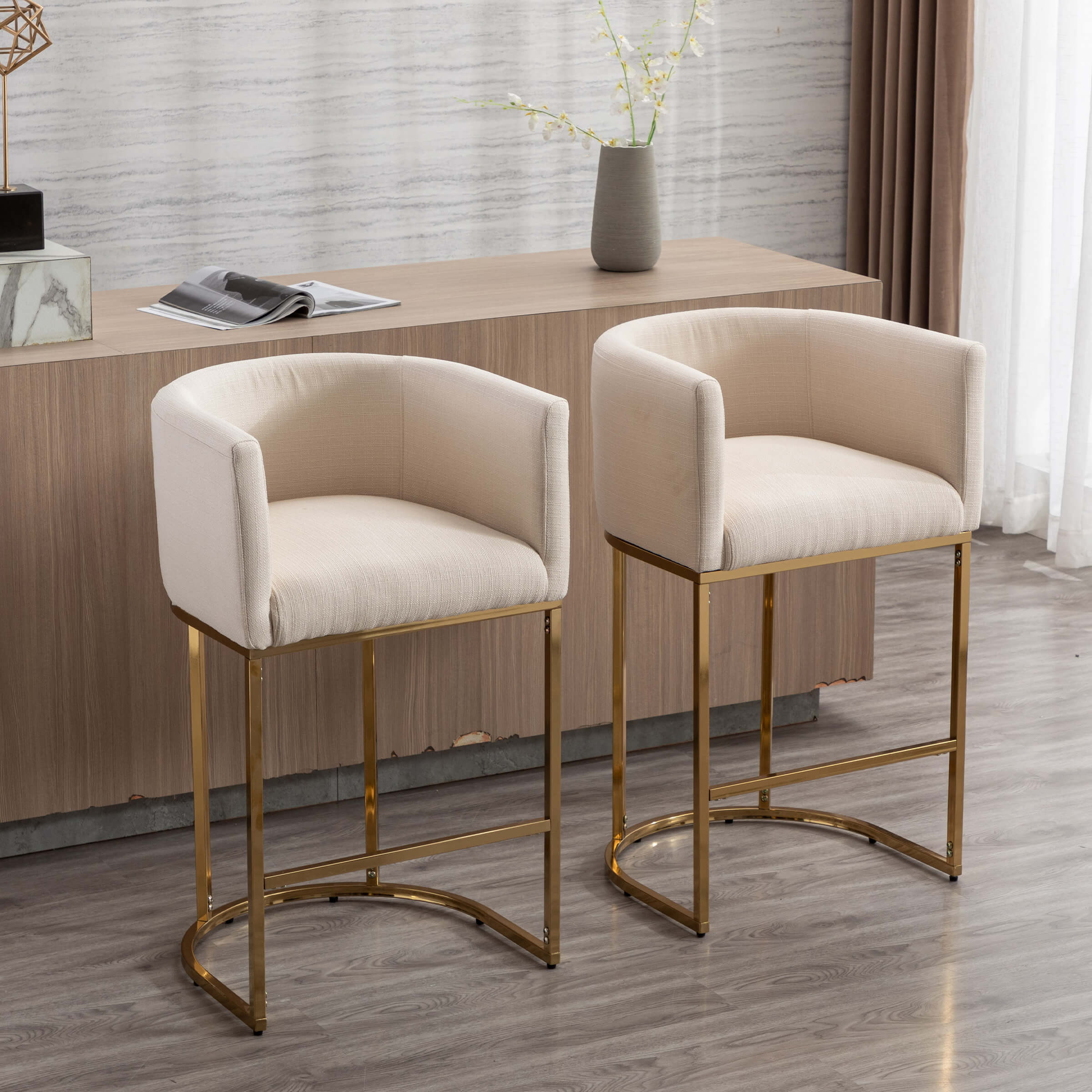 24"H-32"H Metal Frame Counter Stool 1 PCS - 5690 - Image 43