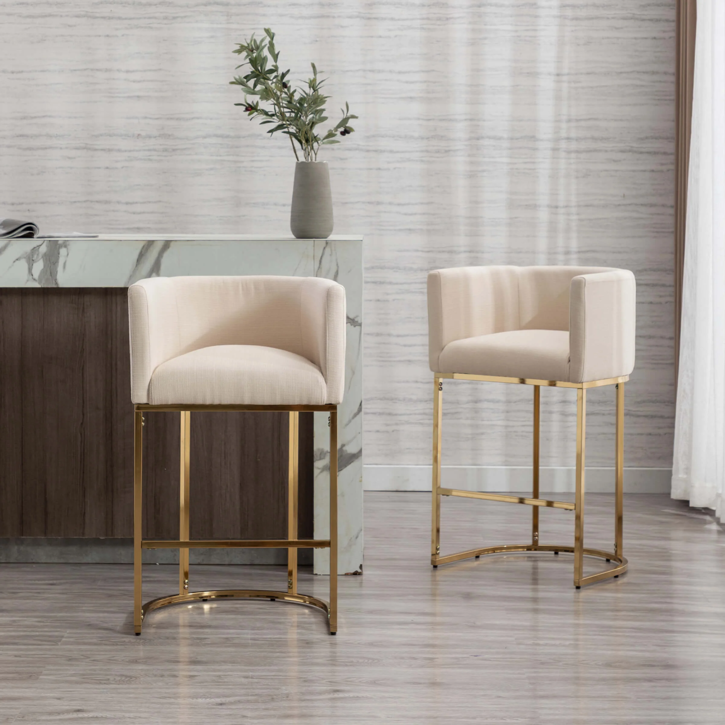 24"H-32"H Metal Frame Counter Stool 1 PCS - 5690 - Image 44