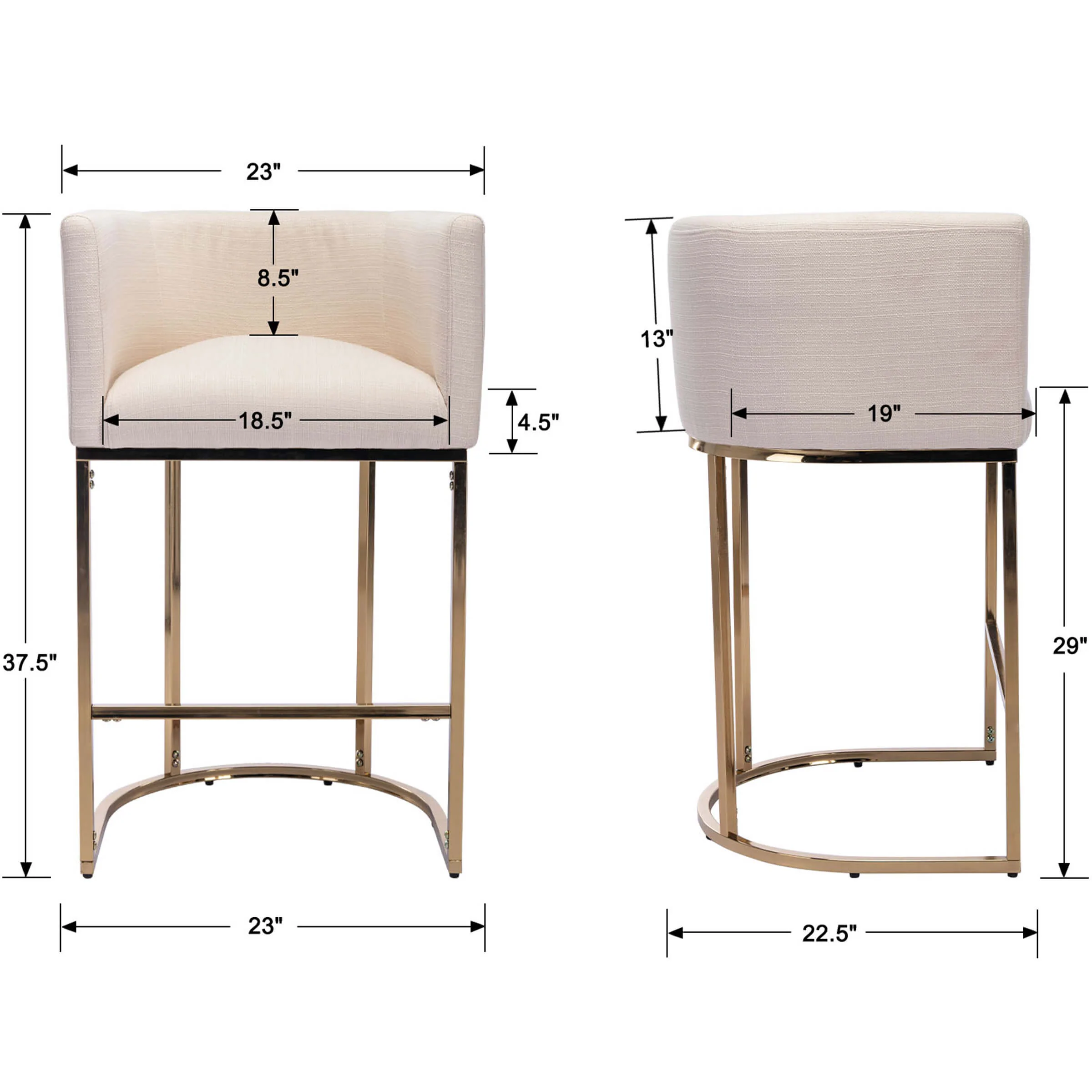 24"H-32"H Metal Frame Counter Stool 1 PCS - 5690 - Image 46