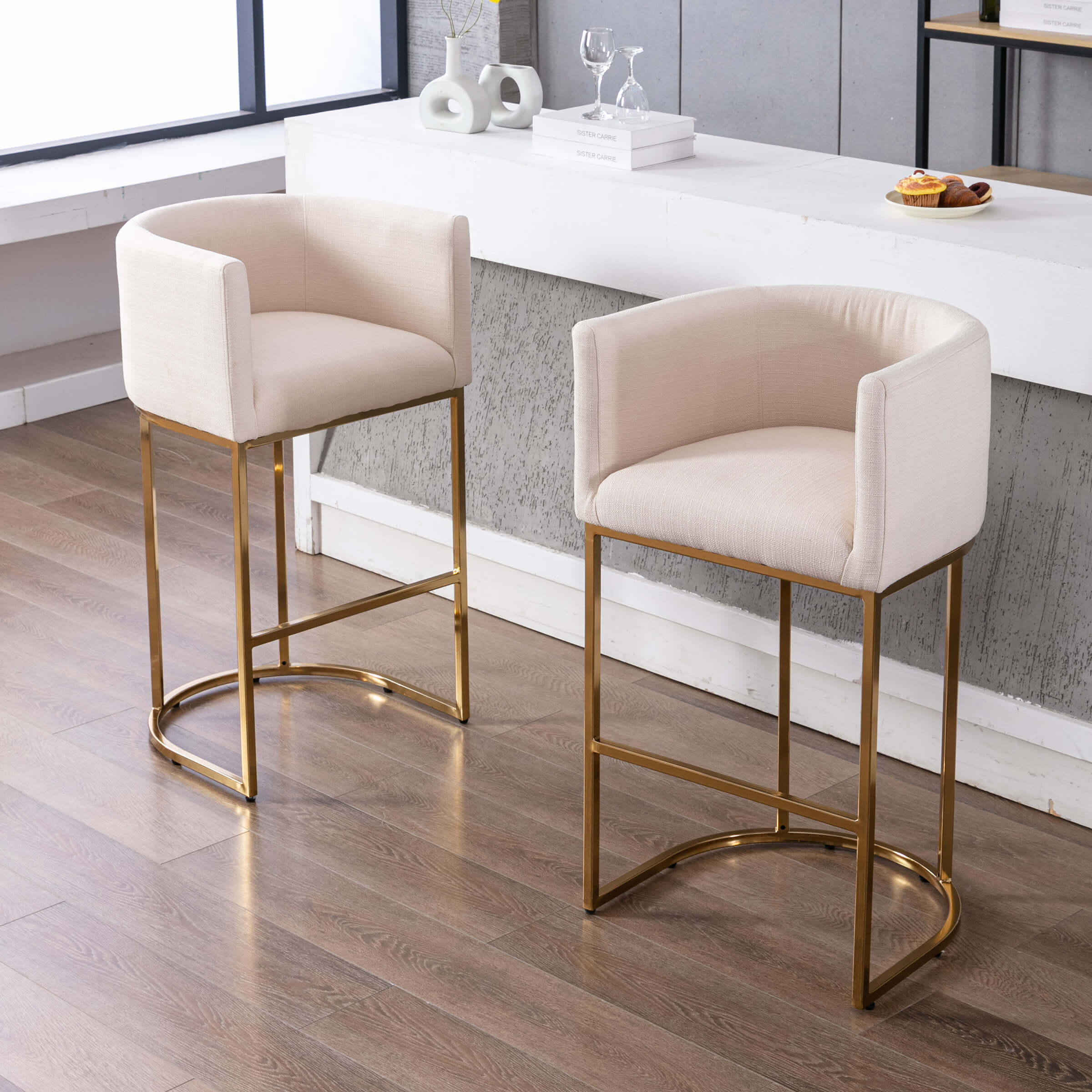 24"H-32"H Metal Frame Counter Stool 1 PCS - 5690 - Image 48