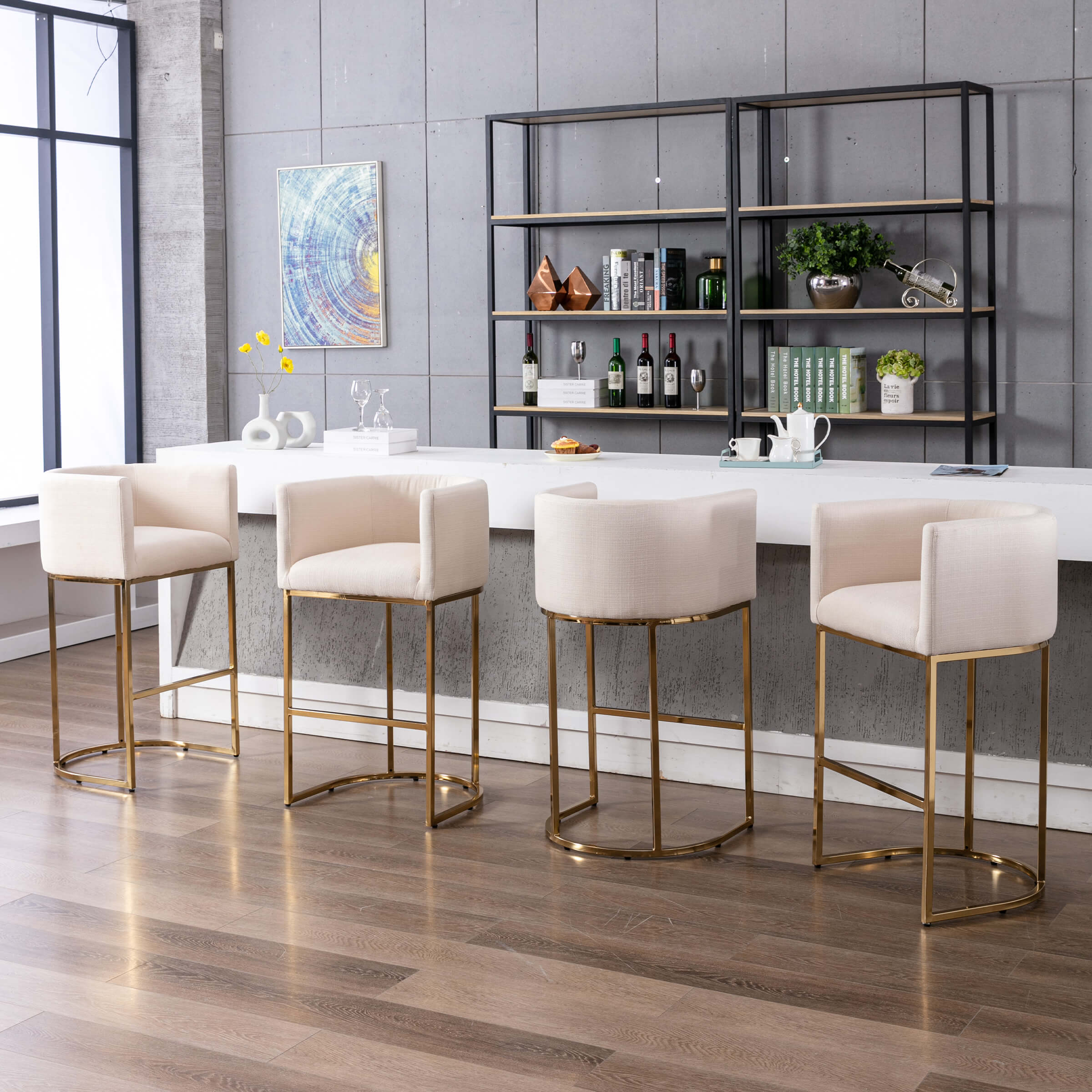 24"H-32"H Metal Frame Counter Stool 1 PCS - 5690 - Image 49