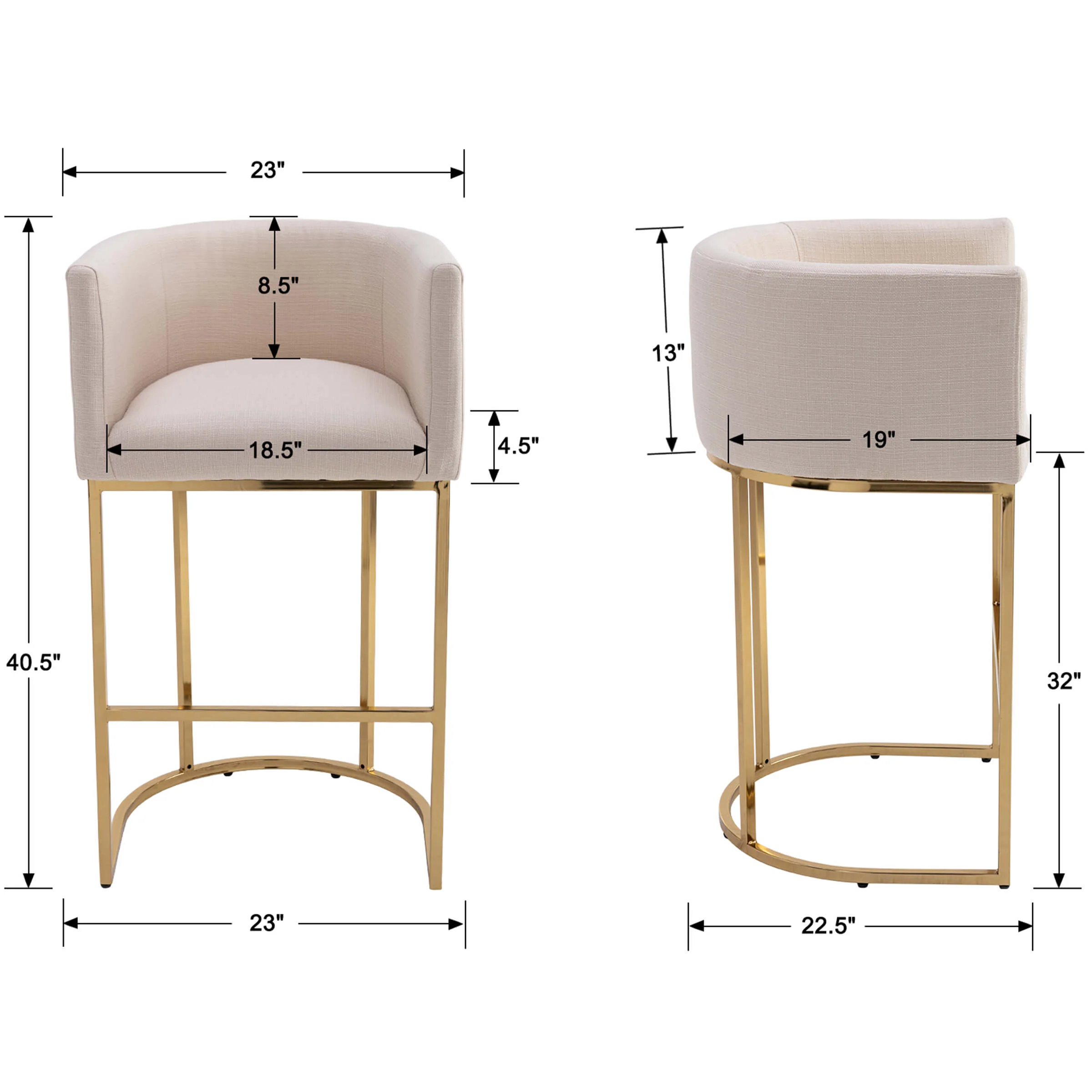 24"H-32"H Metal Frame Counter Stool 1 PCS - 5690 - Image 50