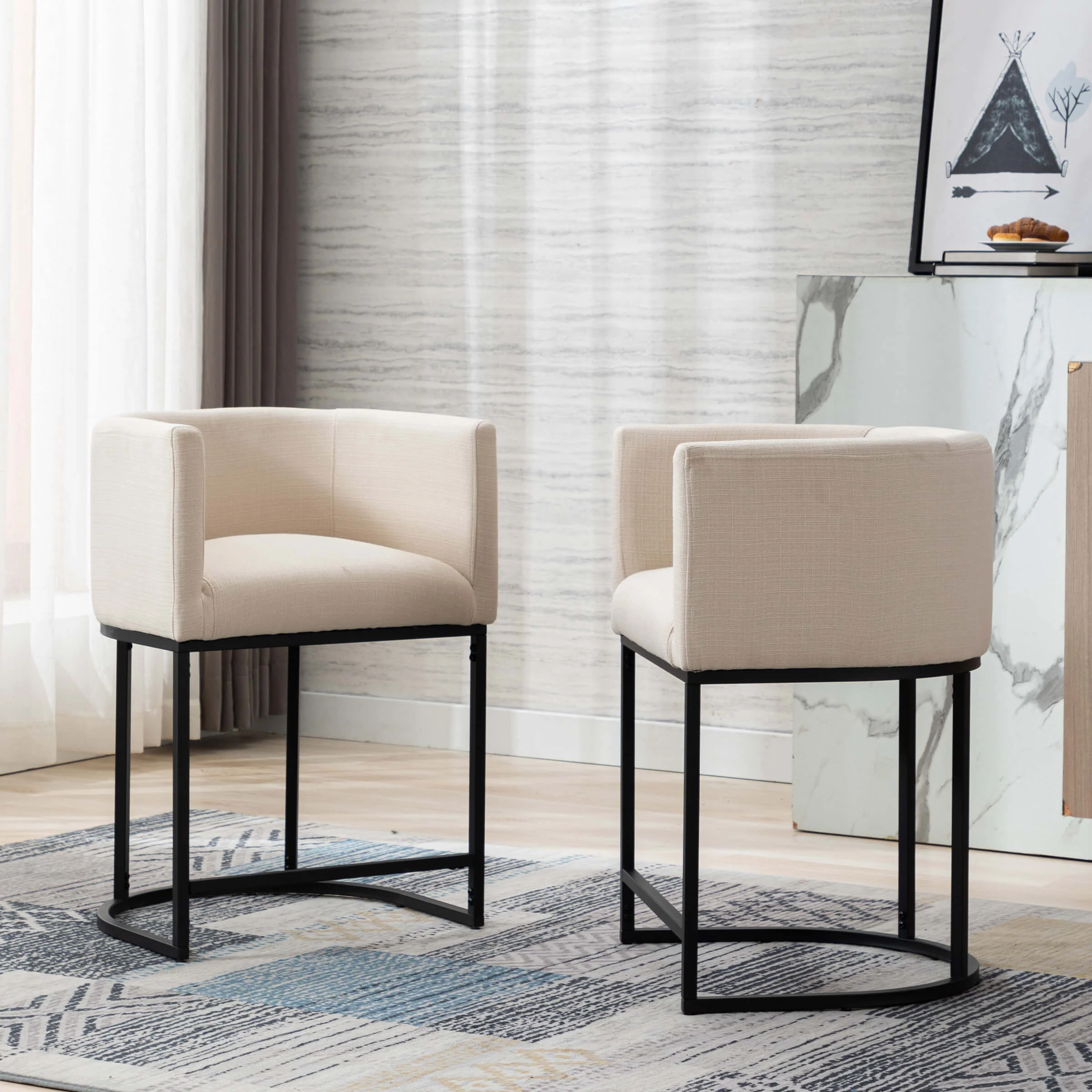24"H-32"H Metal Frame Counter Stool 1 PCS - 5690 - Image 52