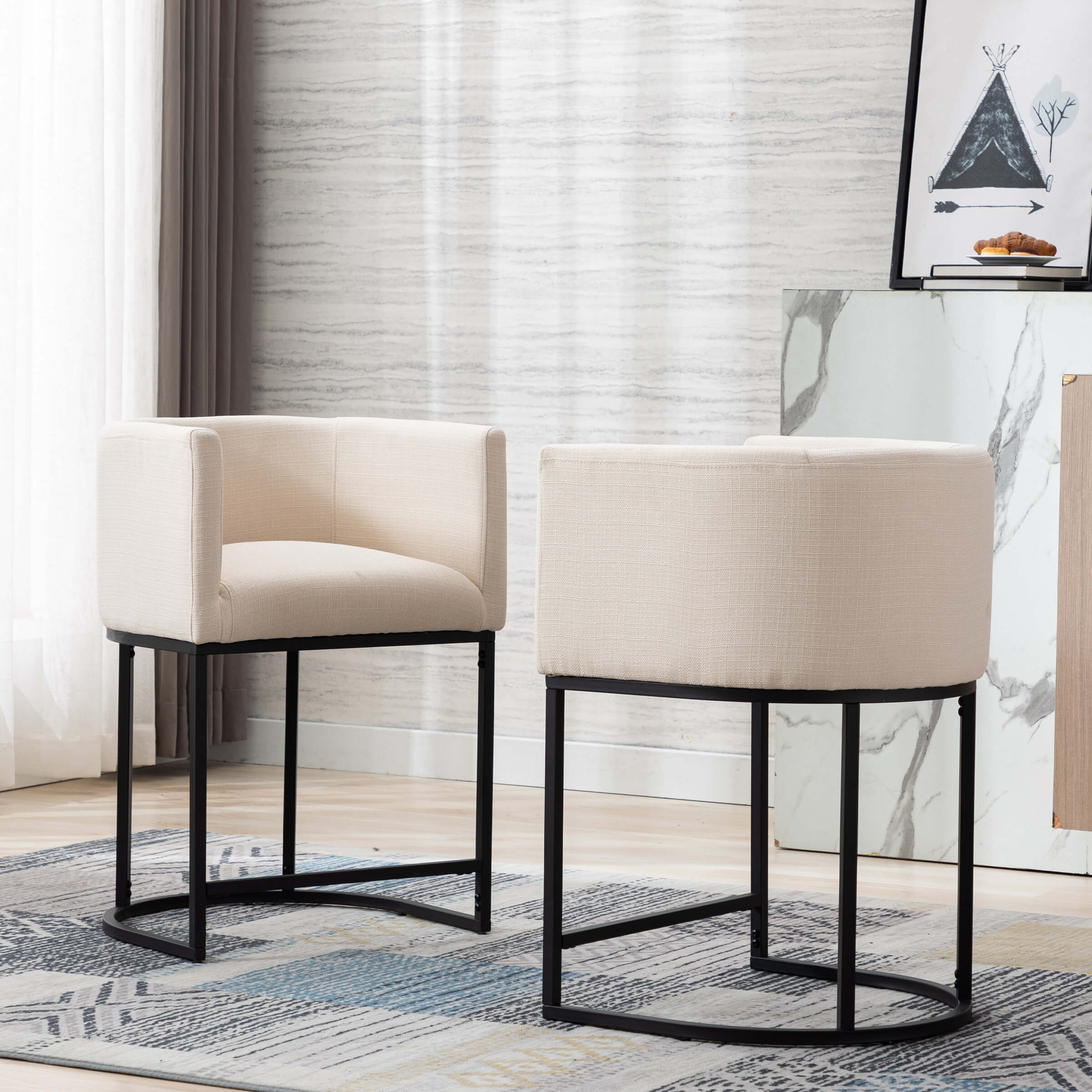 24"H-32"H Metal Frame Counter Stool 1 PCS - 5690 - Image 53