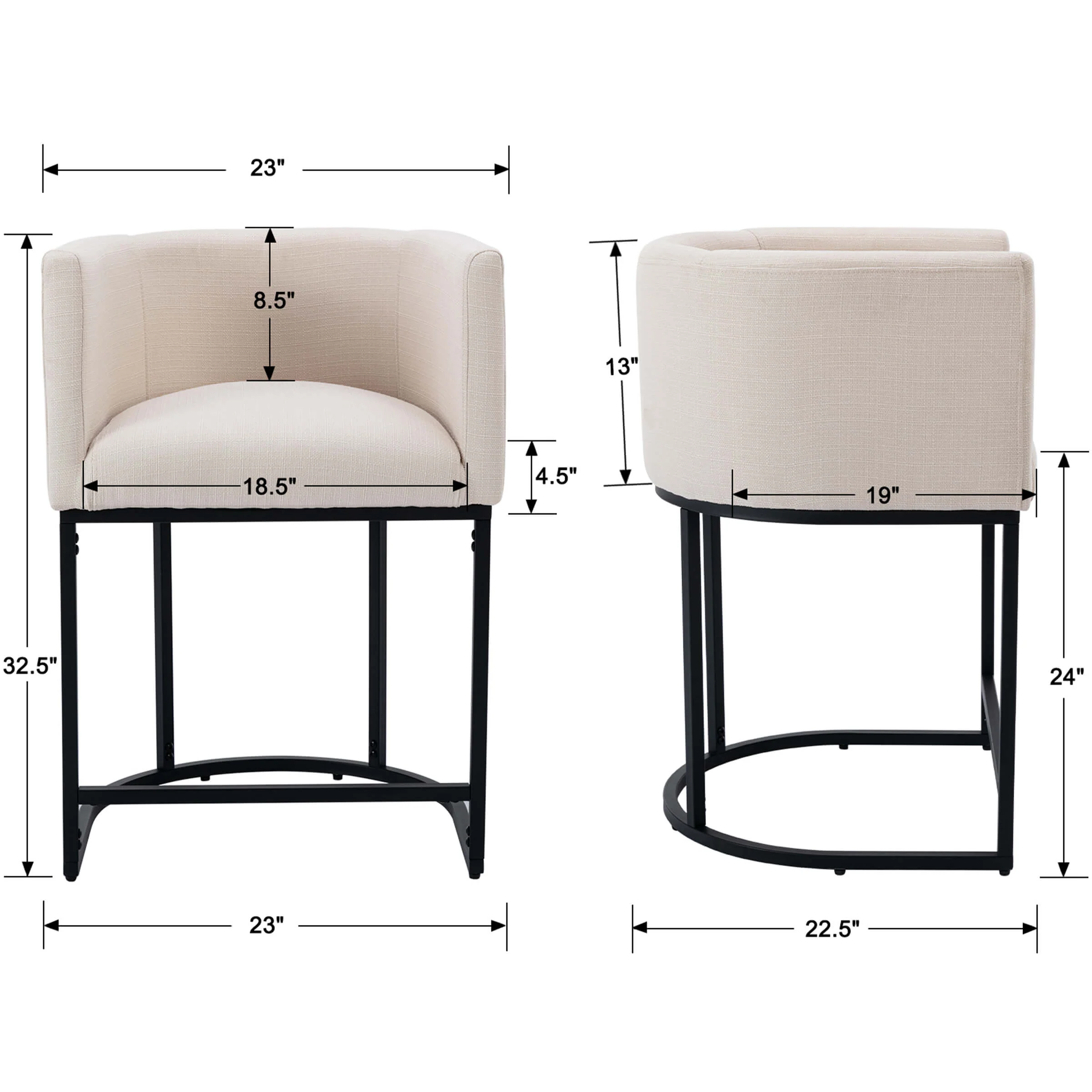 24"H-32"H Metal Frame Counter Stool 1 PCS - 5690 - Image 57
