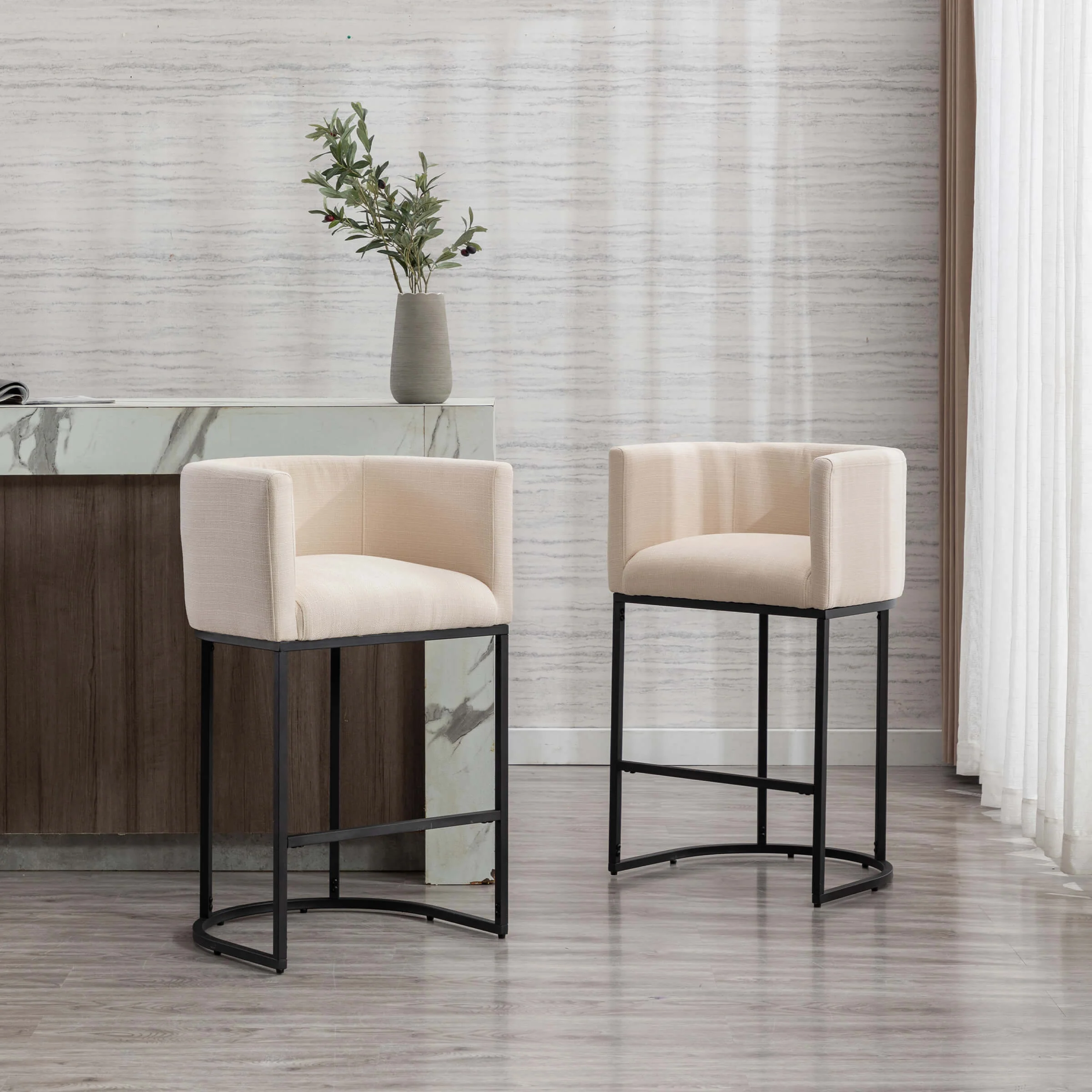 24"H-32"H Metal Frame Counter Stool 1 PCS - 5690 - Image 59