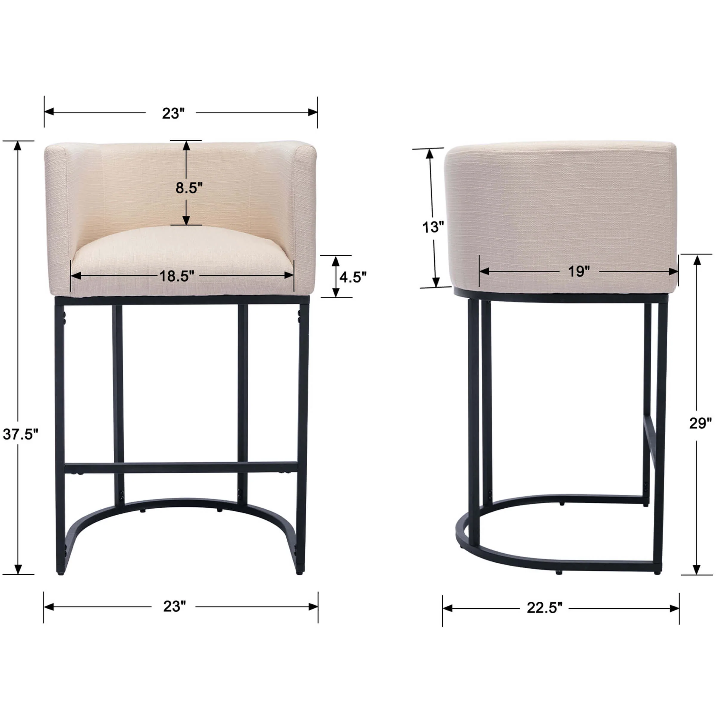 24"H-32"H Metal Frame Counter Stool 1 PCS - 5690 - Image 61