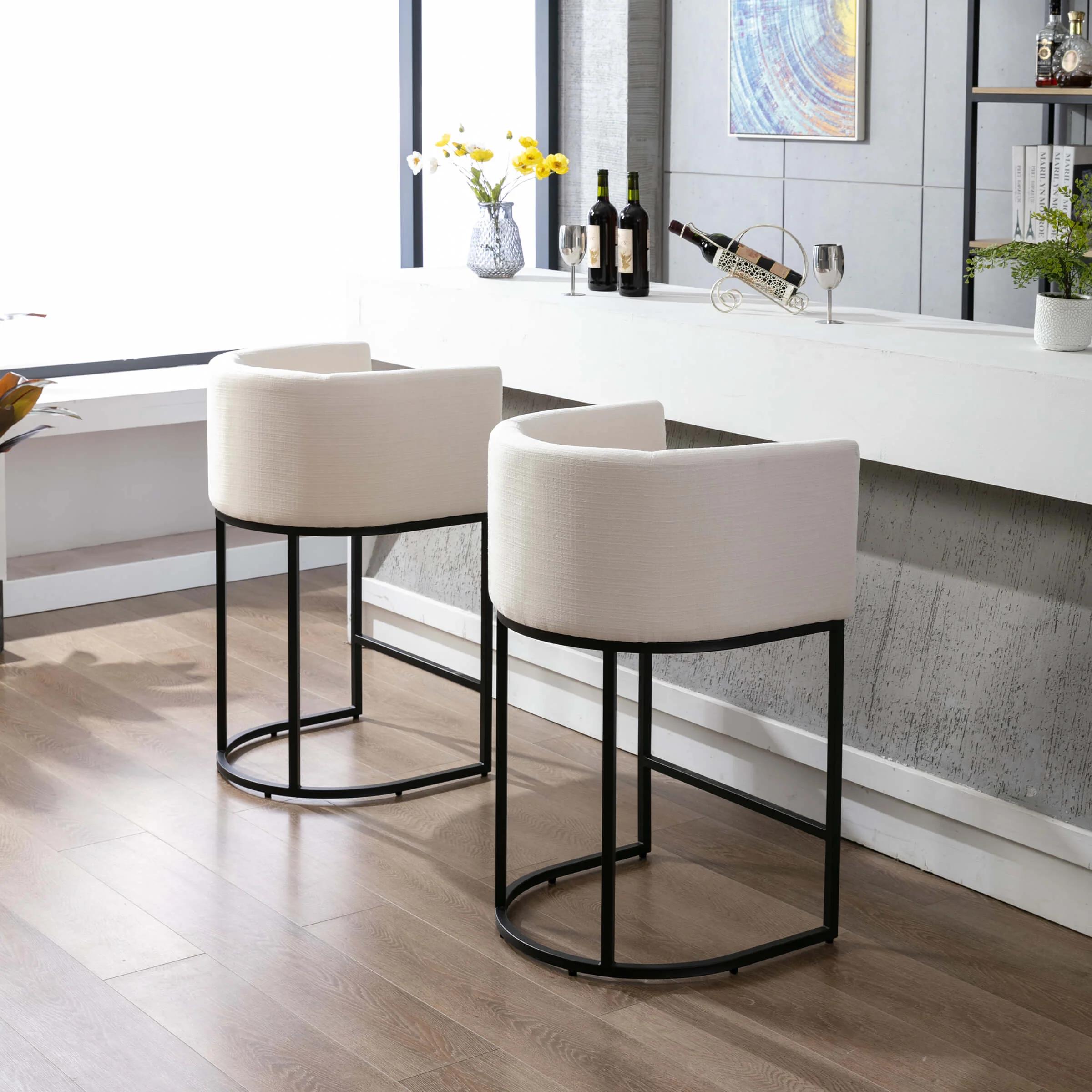 24"H-32"H Metal Frame Counter Stool 1 PCS - 5690 - Image 64