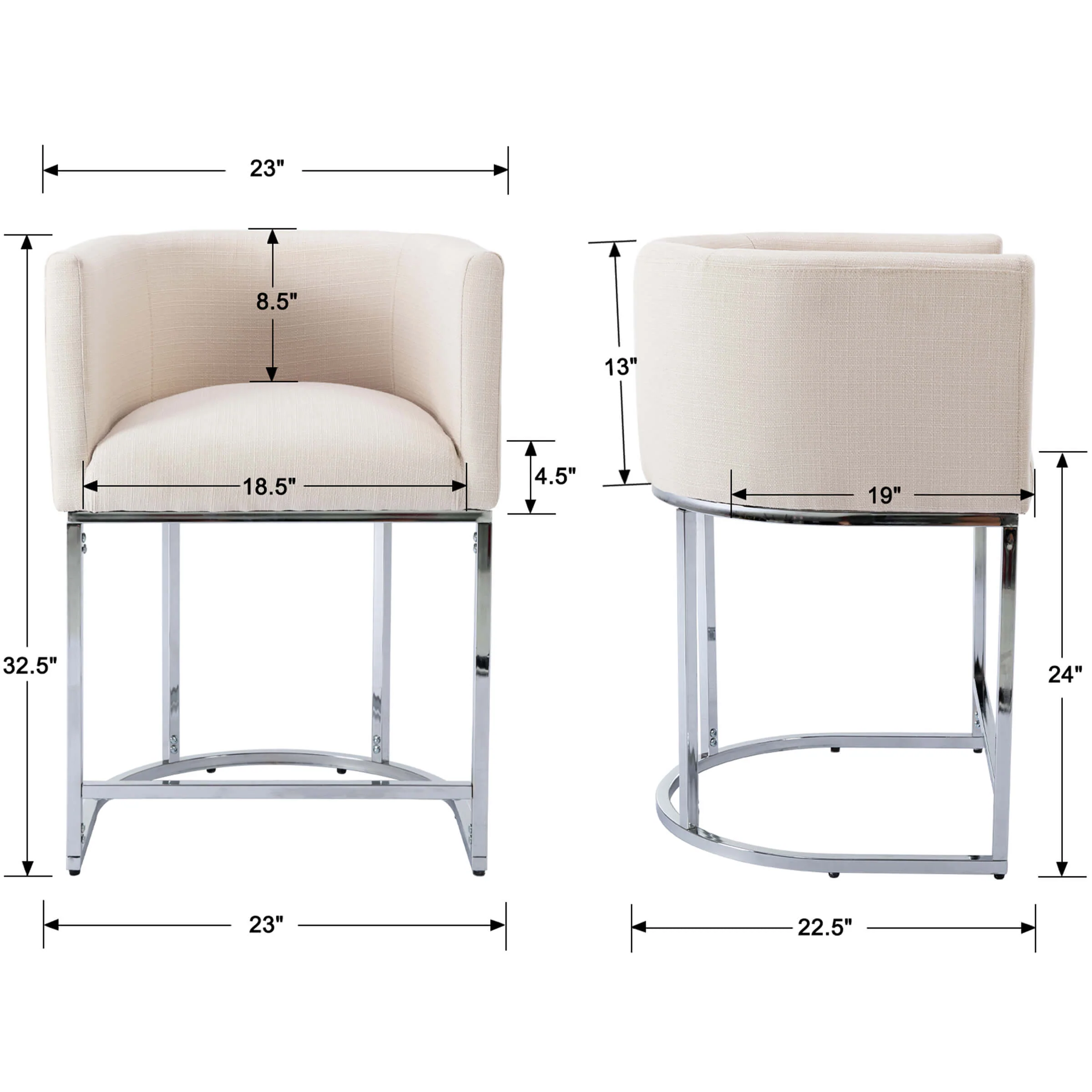 24"H-32"H Metal Frame Counter Stool 1 PCS - 5690 - Image 72