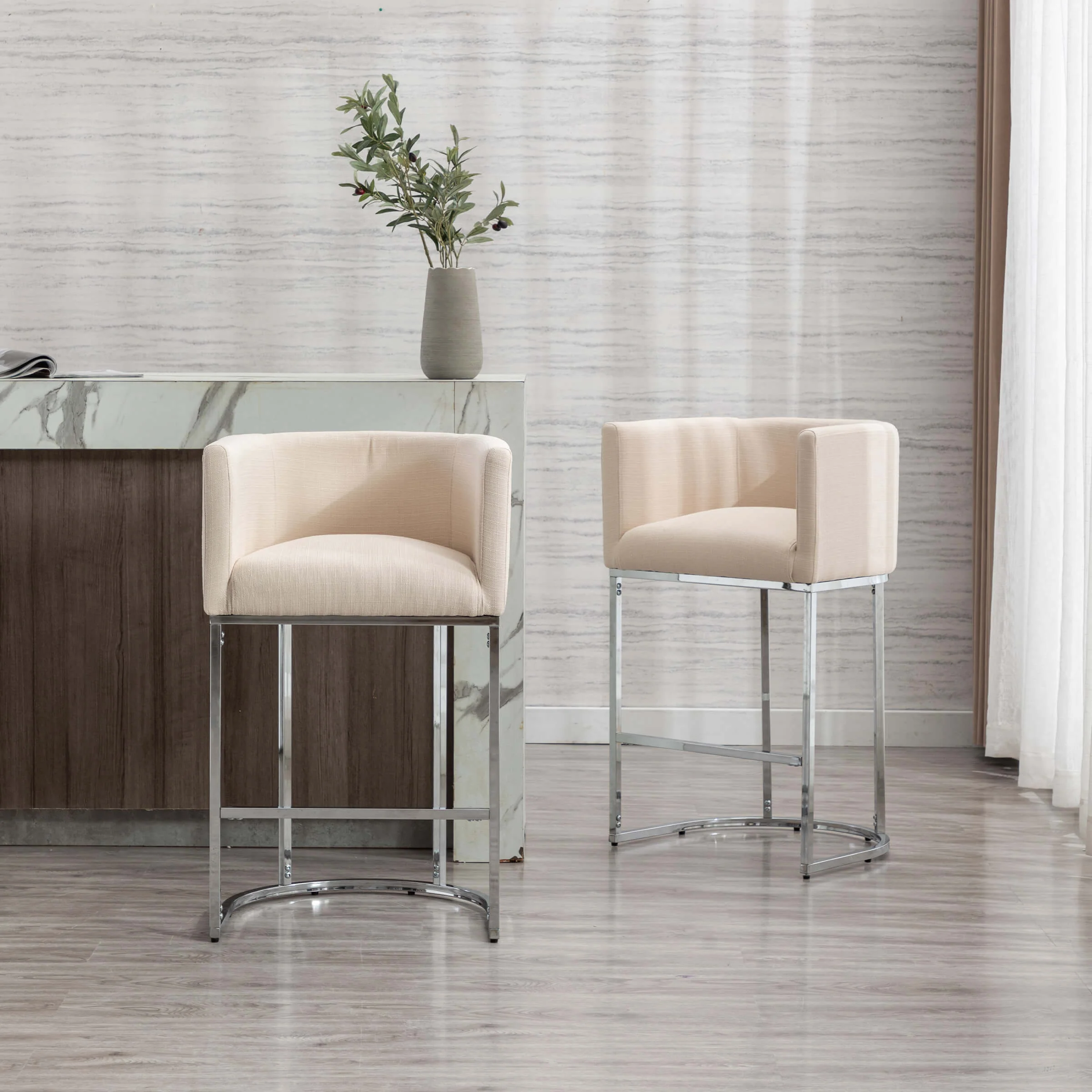 24"H-32"H Metal Frame Counter Stool 1 PCS - 5690 - Image 75