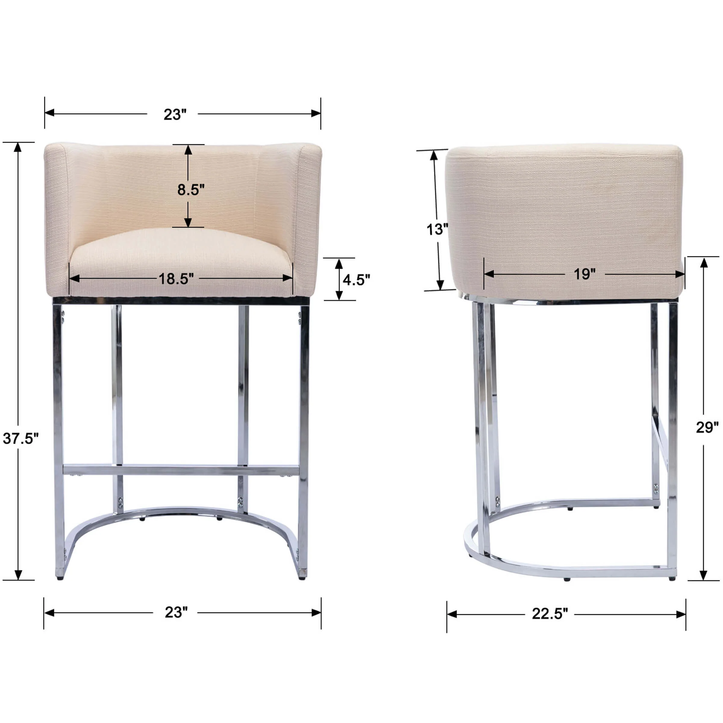 24"H-32"H Metal Frame Counter Stool 1 PCS - 5690 - Image 77