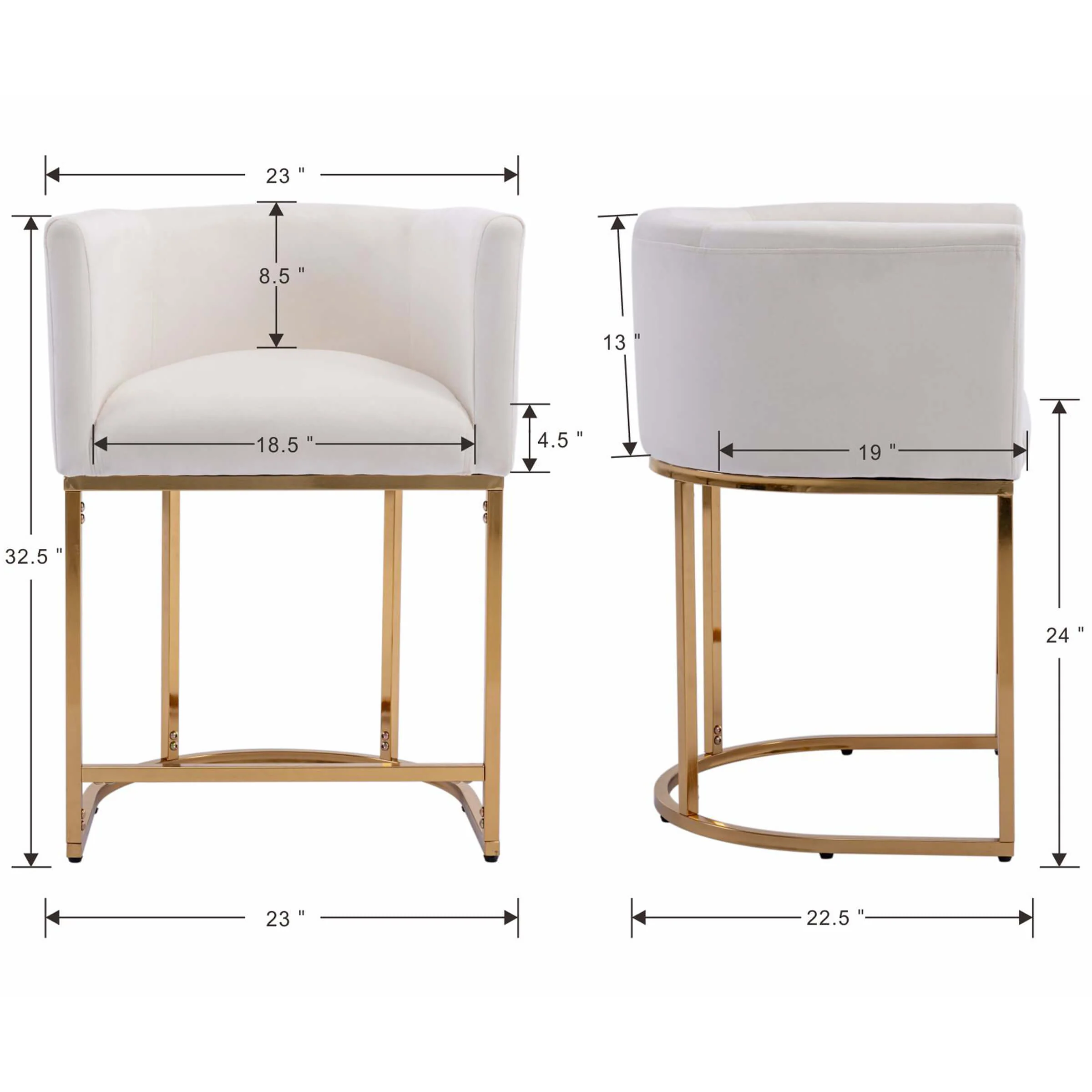 24"H-32"H Metal Frame Counter Stool 1 PCS - 5690 - Image 8