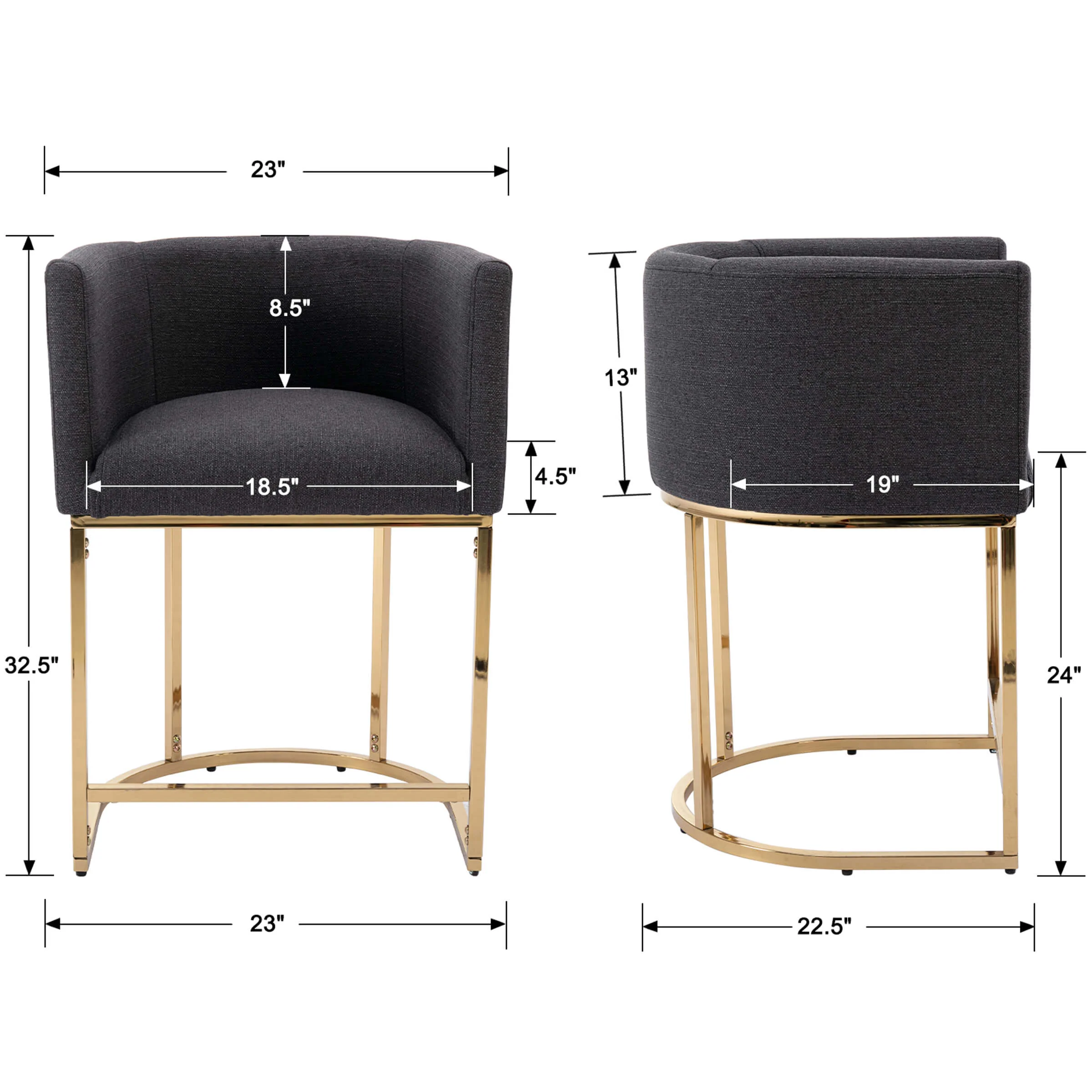 24"H-32"H Metal Frame Counter Stool 1 PCS - 5690 - Image 85