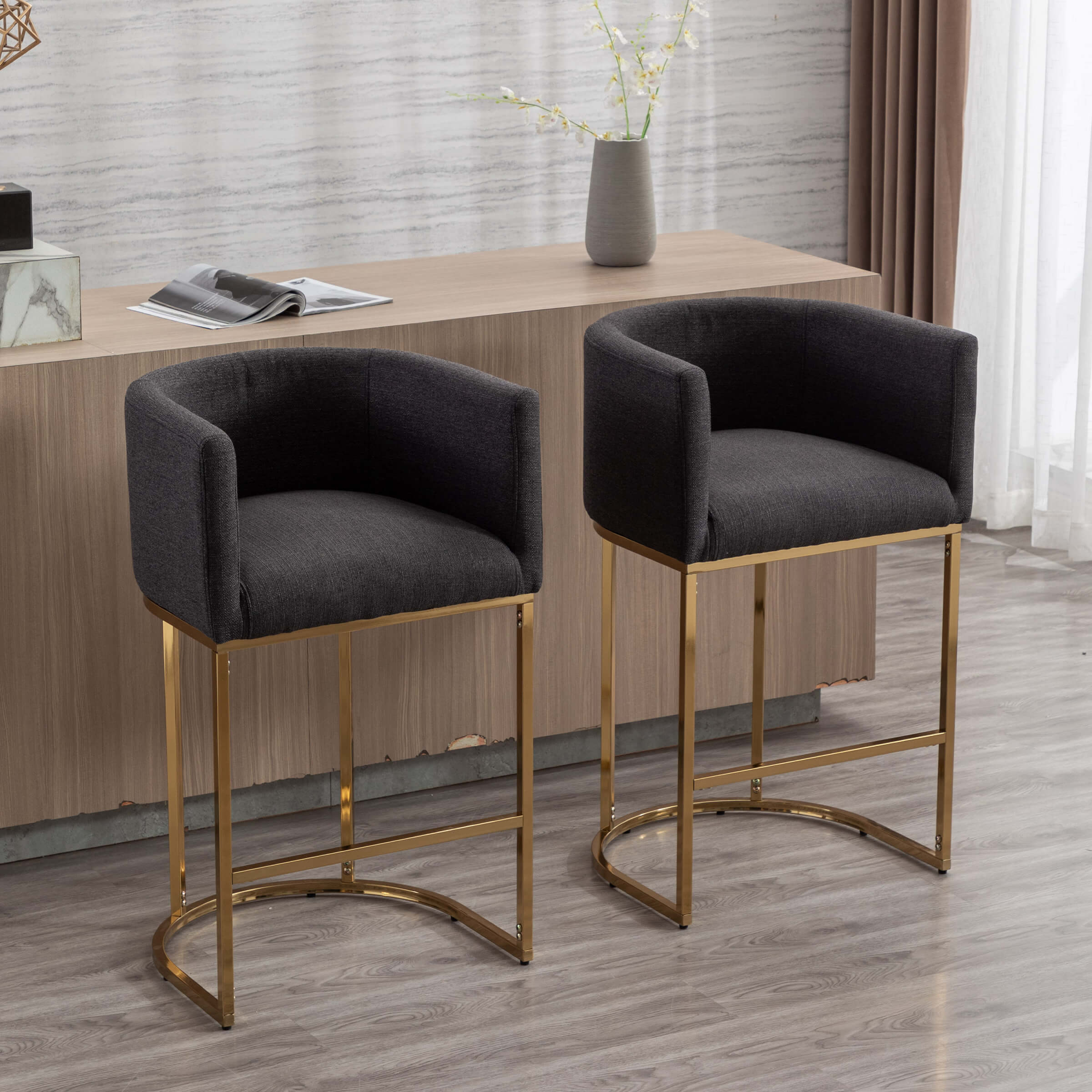 24"H-32"H Metal Frame Counter Stool 1 PCS - 5690 - Image 87