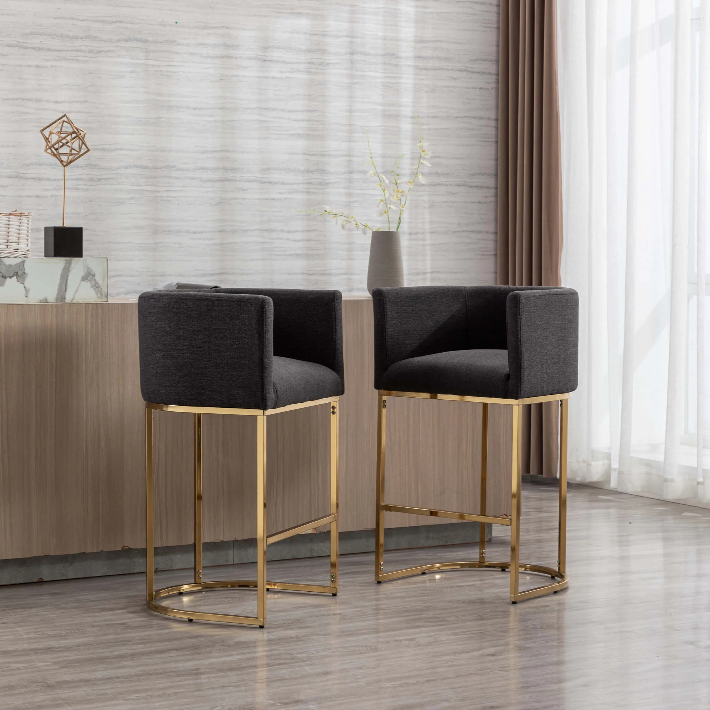 24"H-32"H Metal Frame Counter Stool 1 PCS - 5690 - Image 88