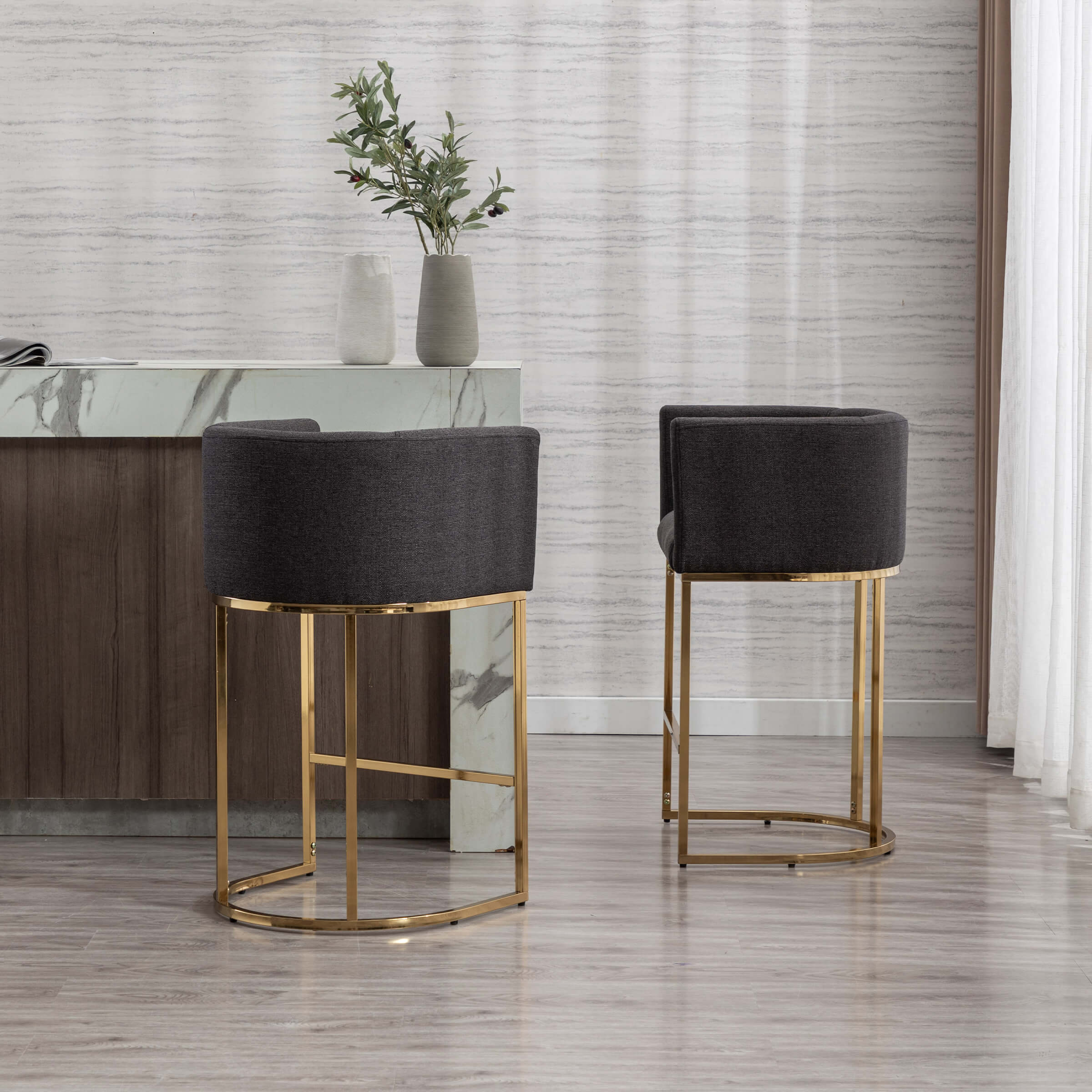 24"H-32"H Metal Frame Counter Stool 1 PCS - 5690 - Image 89