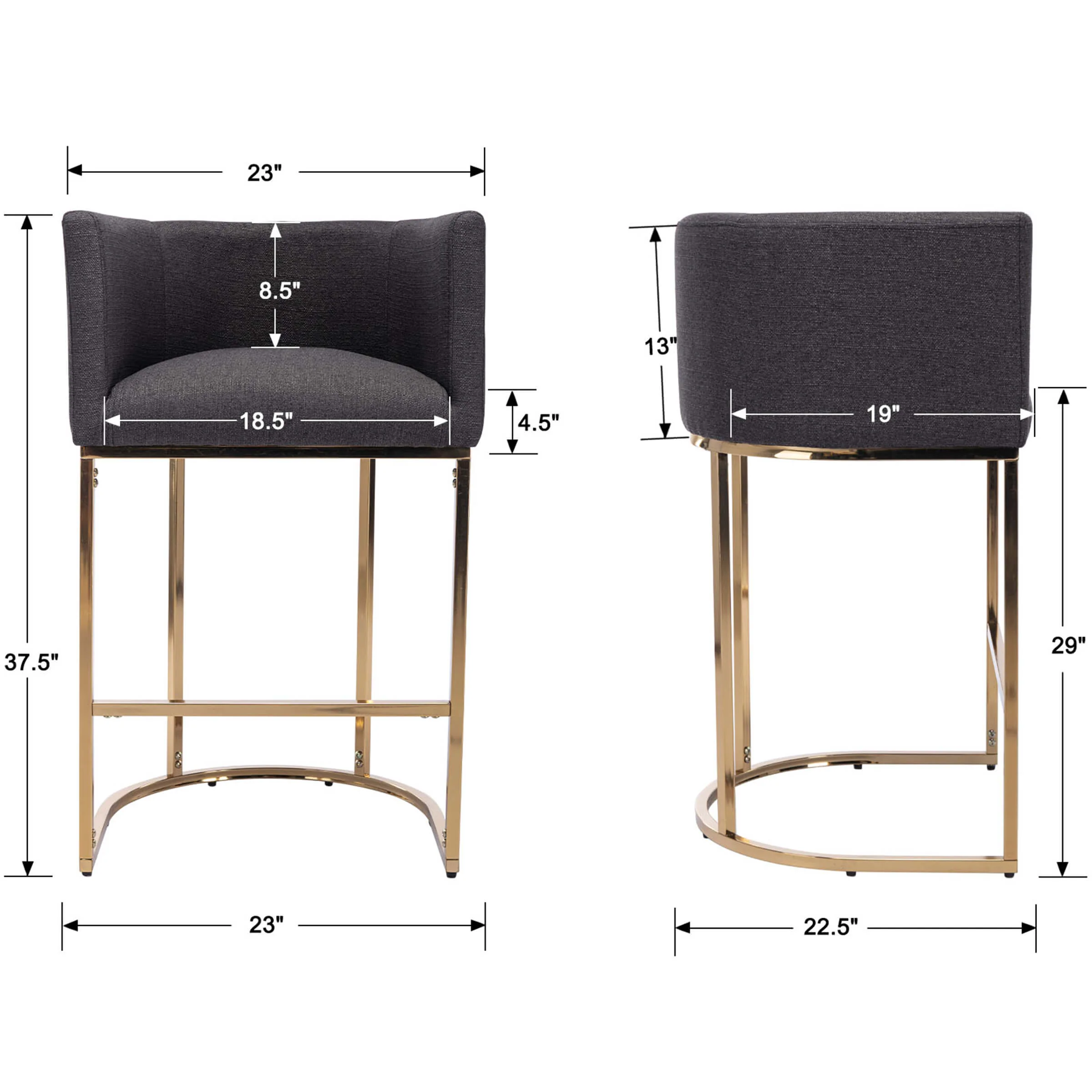 24"H-32"H Metal Frame Counter Stool 1 PCS - 5690 - Image 90
