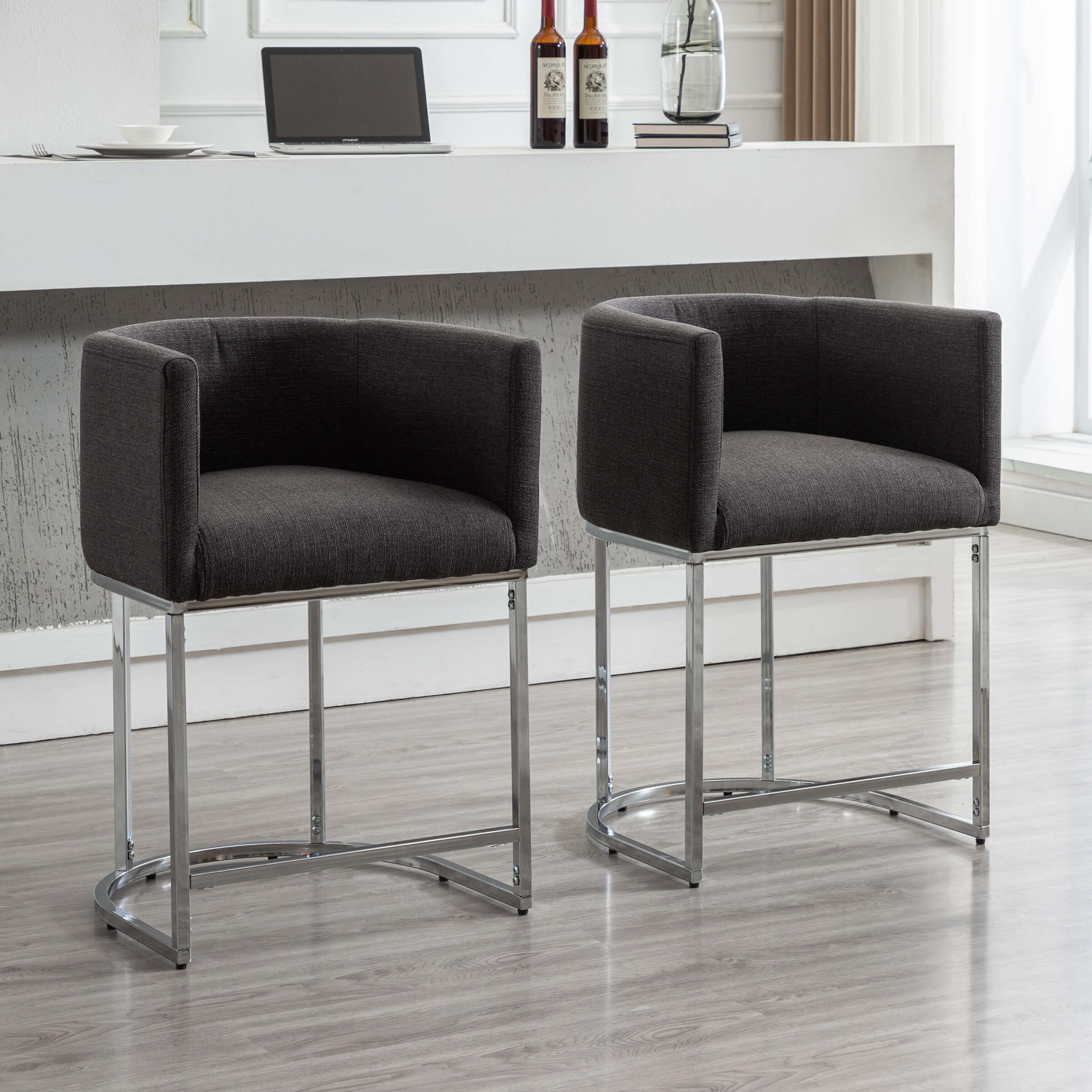24"H-32"H Metal Frame Counter Stool 1 PCS - 5690 - Image 96