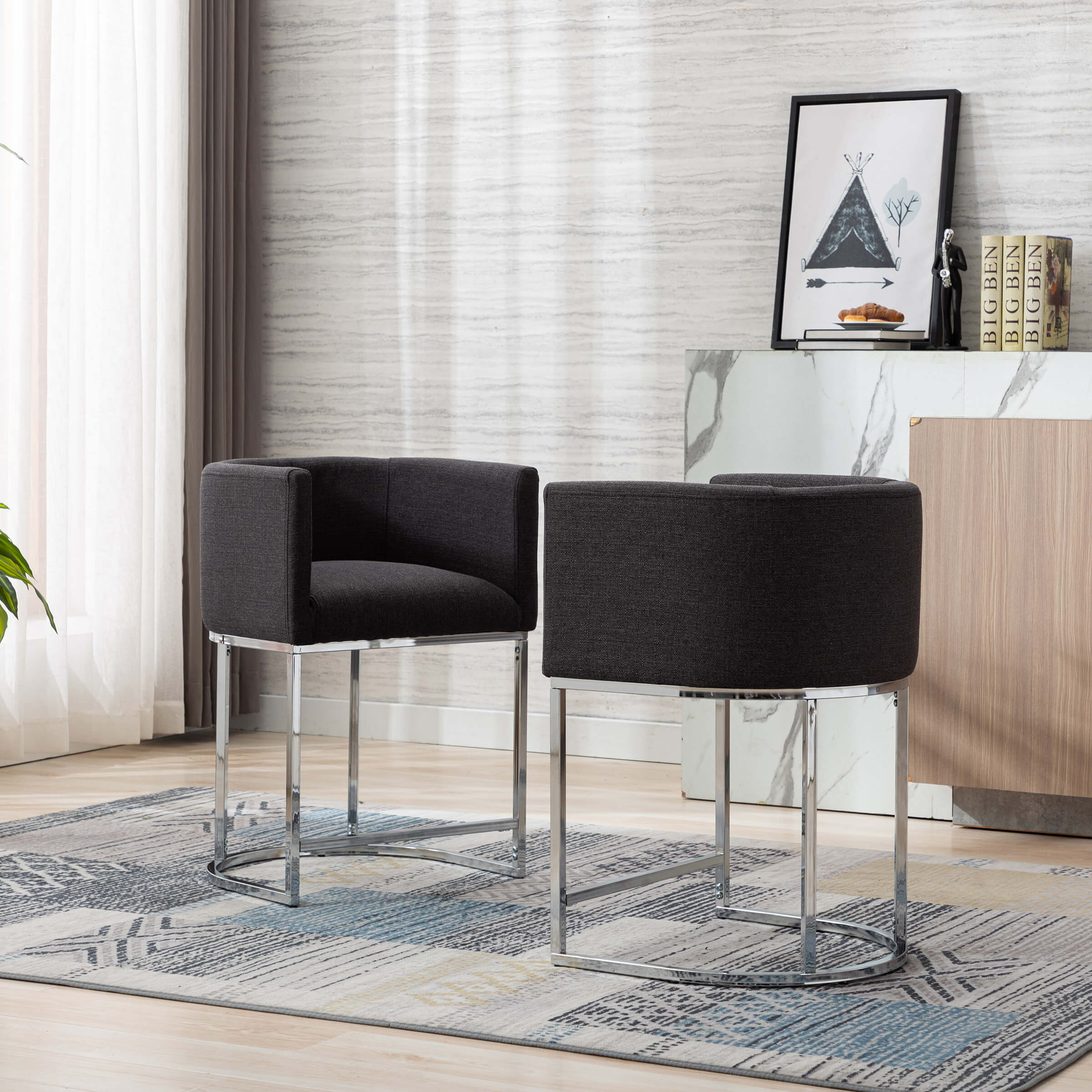 24"H-32"H Metal Frame Counter Stool 1 PCS - 5690 - Image 97