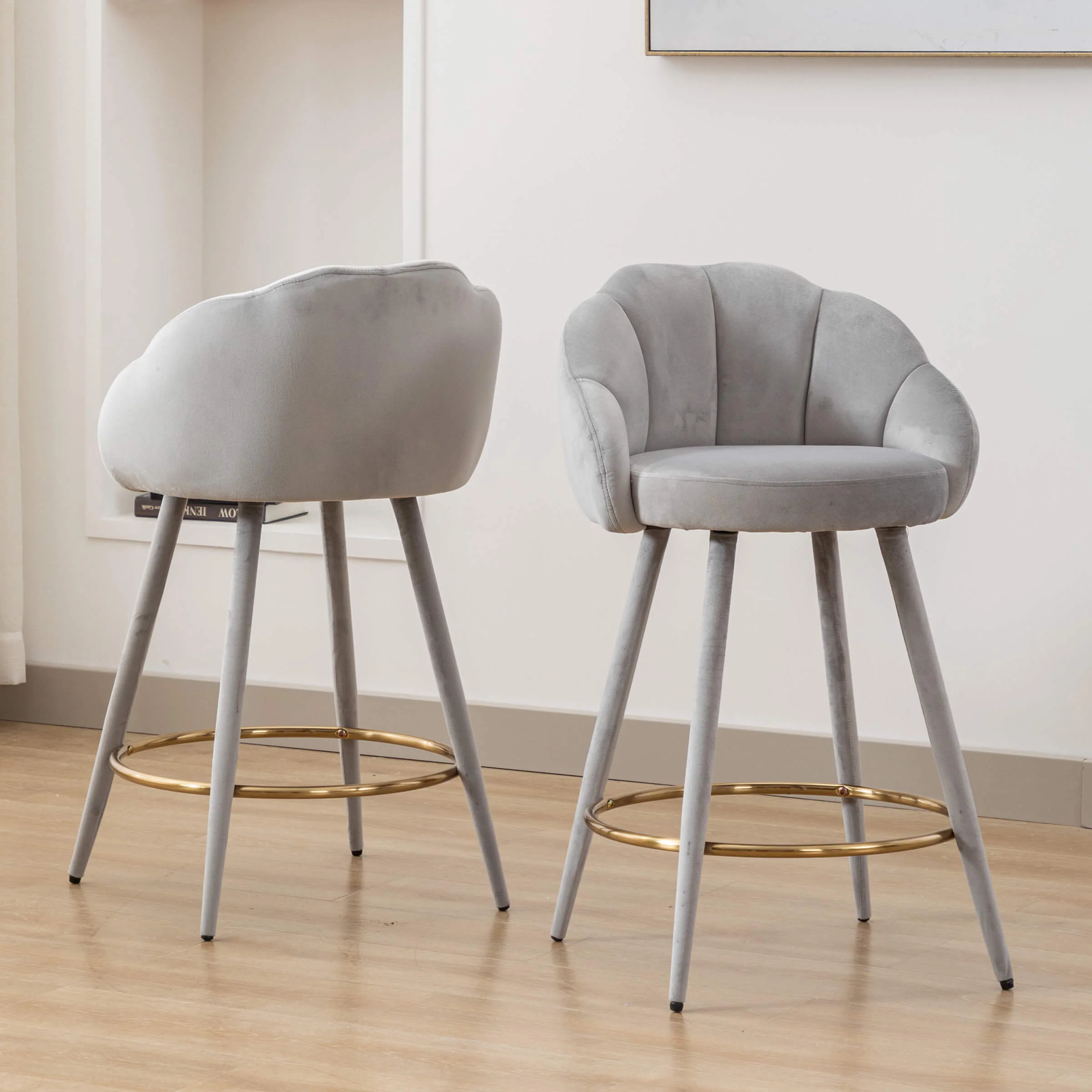 26"H Petal Back Counter Stools with Footrest Set of 2 - 3208CS - Image 24