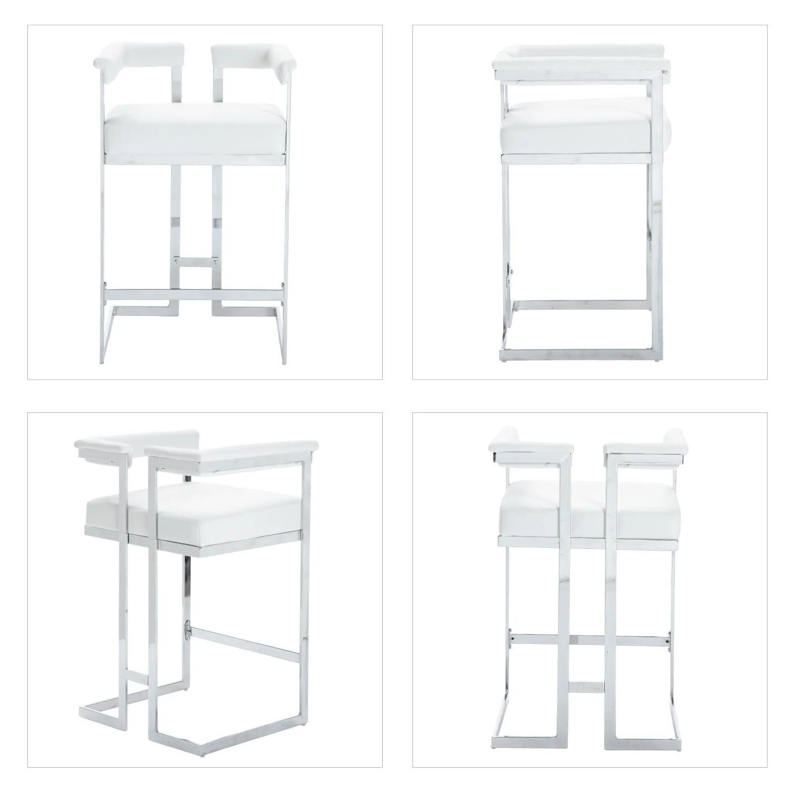 26" Modern Metal Finish Counter Stools Set of 2 - 1010CS - Image 14