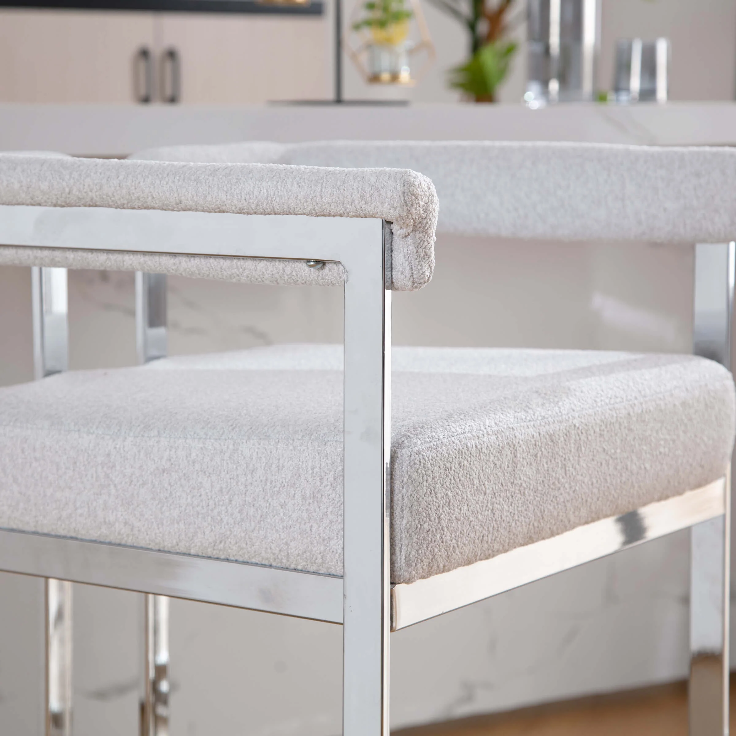 26" Modern Metal Finish Counter Stools Set of 2 - 1010CS - Image 18