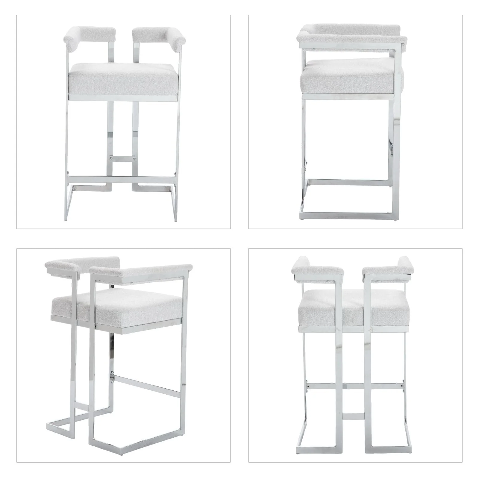26" Modern Metal Finish Counter Stools Set of 2 - 1010CS - Image 20